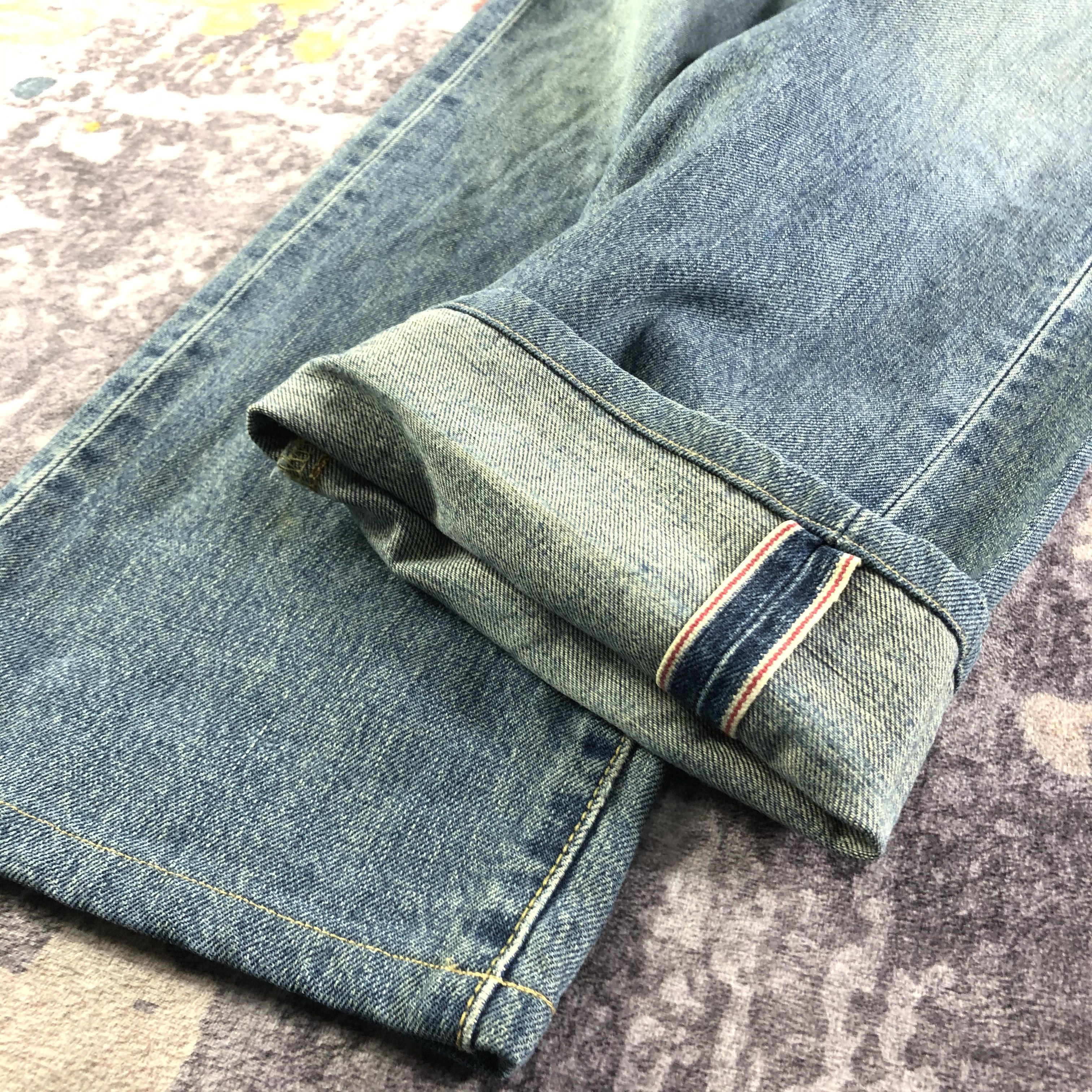 Edwin × Vintage Vintage Blue Wash Edwin 505 Selvedge Jeans-JM3642 Size 28" / US 6 / IT 42 - 6 Thumbnail