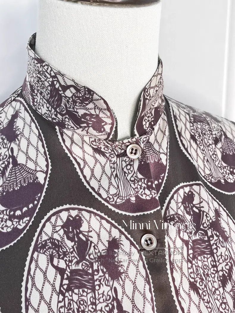 Valentino Valentino Chinese stand-up collar silk vintage shirt Size M / US 6-8 / IT 42-44 - 3 Thumbnail