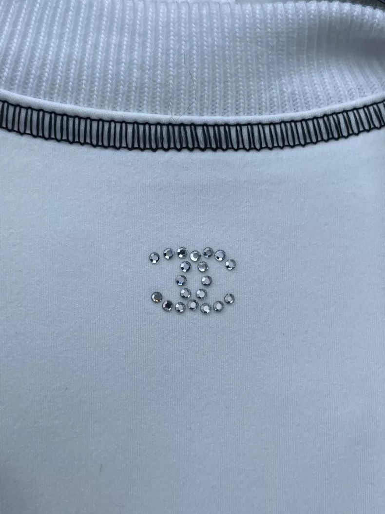 Chanel Chanel 24C black and white color matching logo elastic slim Size XS / US 0-2 / IT 36-38 - 3 Thumbnail