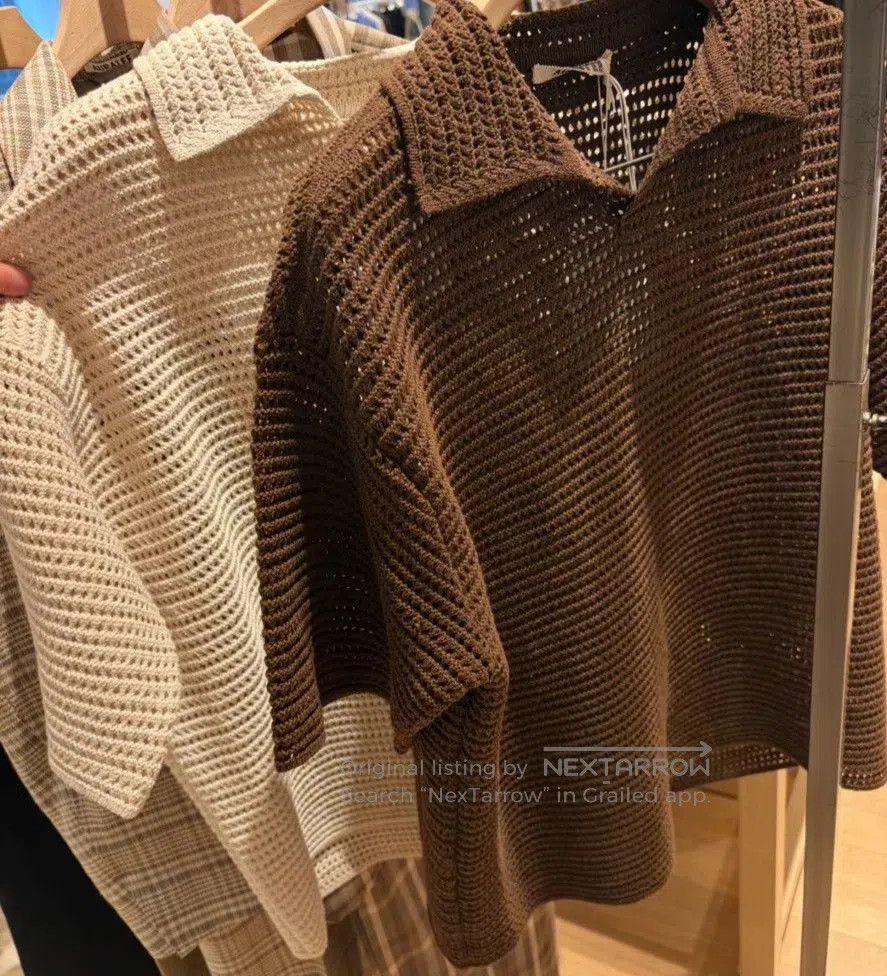 Auralee AURALEE Tussah Silk Cotton Mesh Knit Tee. Size US XL / EU 56 / 4 - 4 Thumbnail