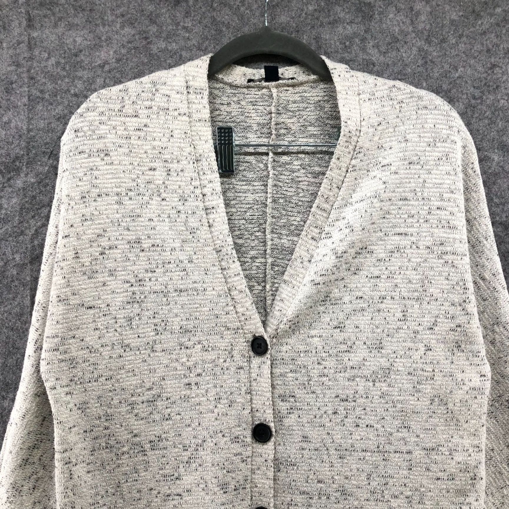 American Eagle Outfitters American Eagle Relaxed Cardigan Womens XS Gray V-Neck Longline Lightweight Knit Size XS / US 0-2 / IT 36-38 - 3 Thumbnail