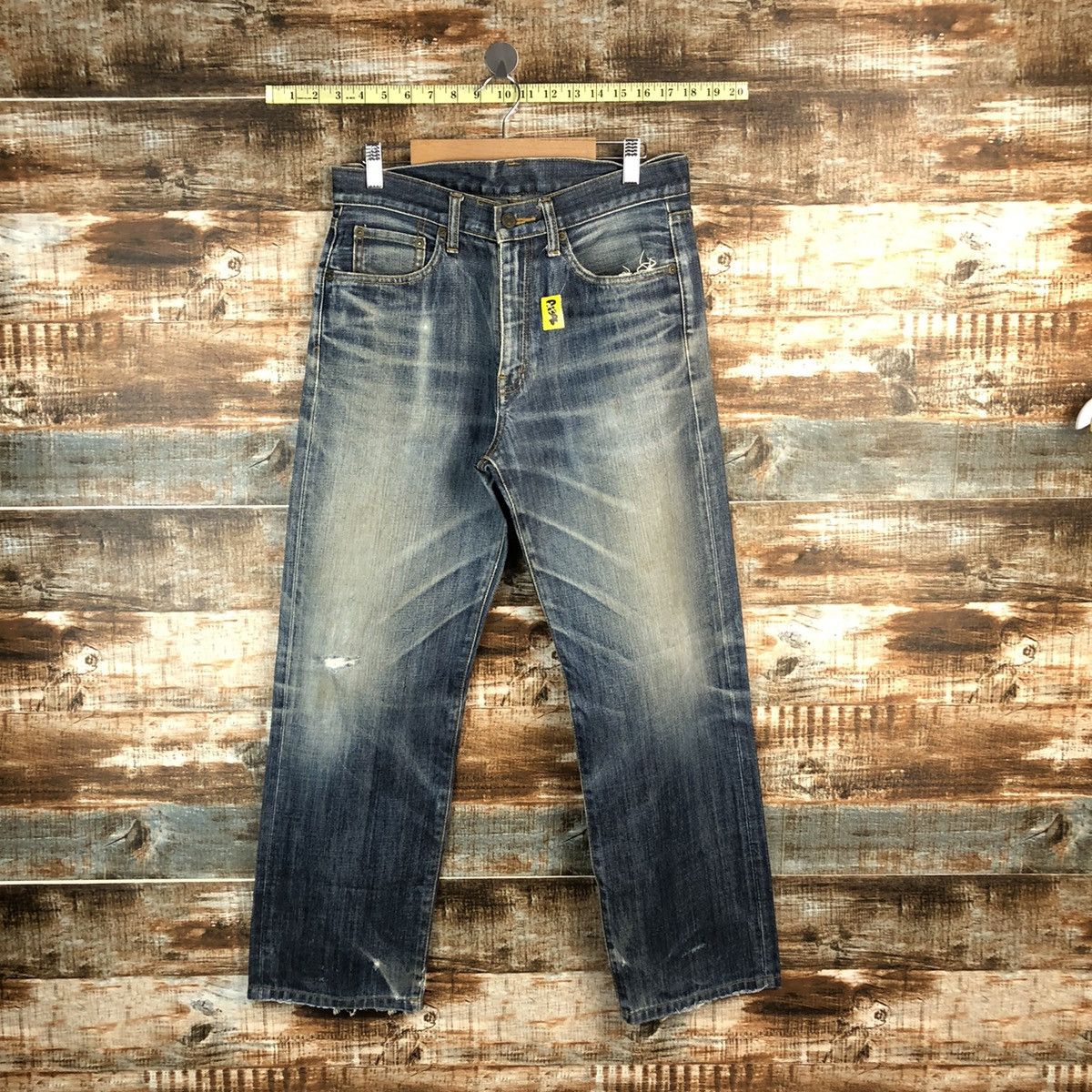 Japanese Brand Uniqlo Blue faded Distressed Denim Pants #A1396 Size US 30 / EU 46 - 1 Thumbnail