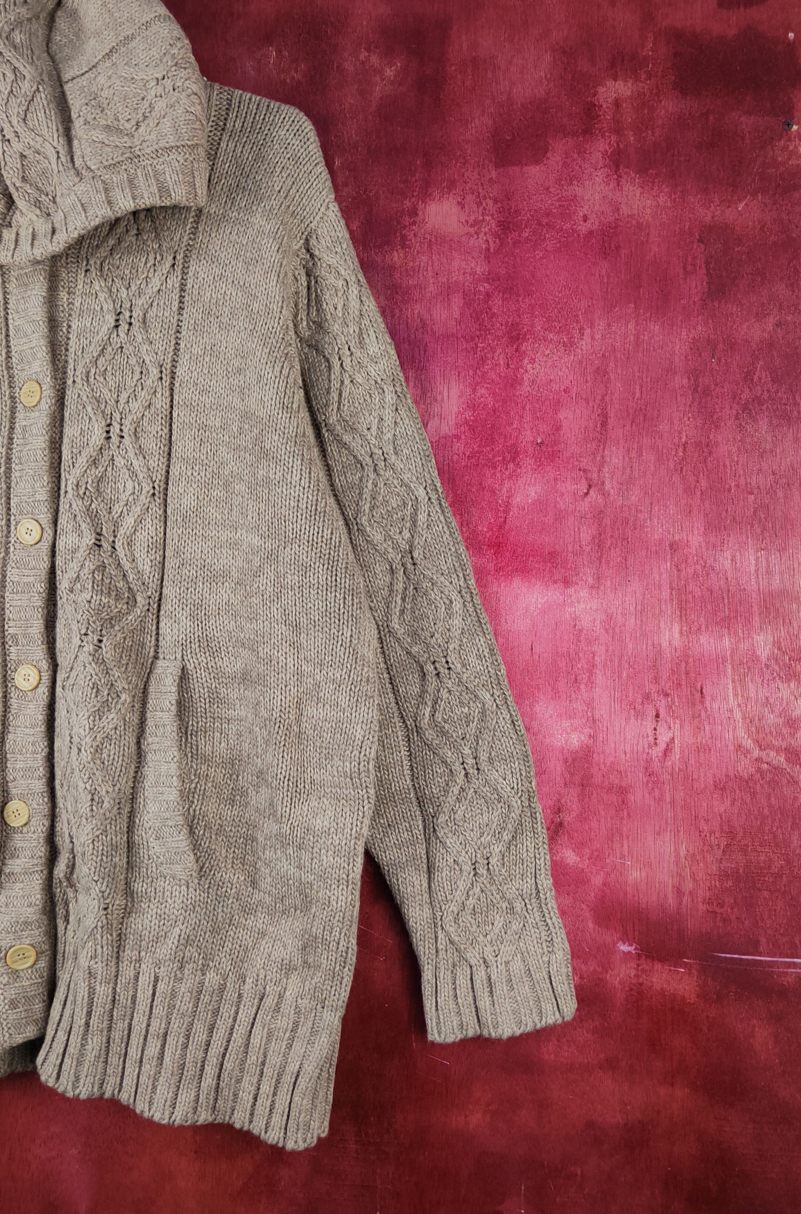 Japanese Brand Smile Land Beige Hoodie Knitwear cardigan Sweaters #S1577 Size US XL / EU 56 / 4 - 5 Thumbnail