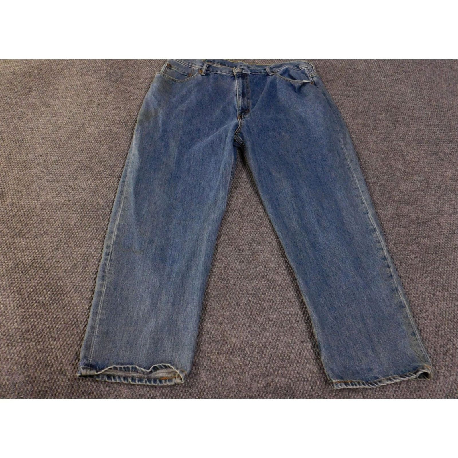 Levi's Levi's 550 Jeans Mens 44x30 Blue Medium Wash Relaxed Fit Tapered Leg Zip Fly Size US 30 / EU 46 - 3 Thumbnail