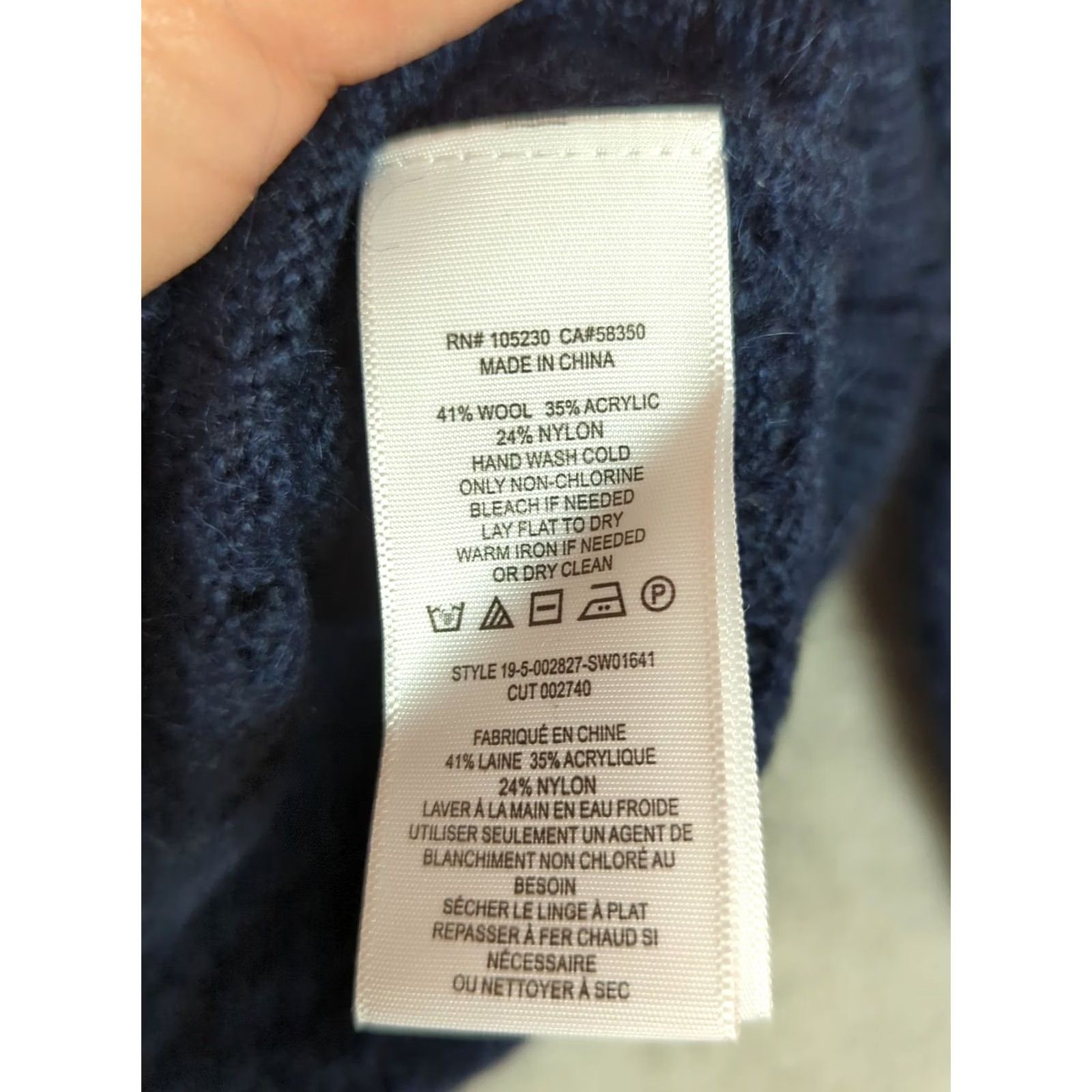Joie JOIE Sweater Top Honeycomb Open Knit Wool Blend Blue XXS Women Size XXS / US 00 / IT 34 - 6 Thumbnail