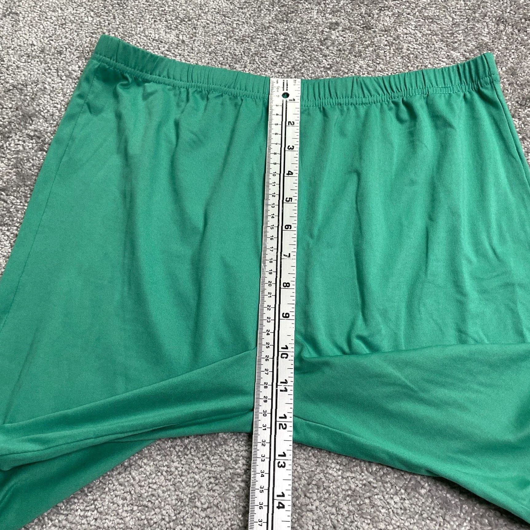 Vintage Unbranded Casual Bike Shorts Womens XL Green Compression Active Gym Yoga 30x9 Size 40" / US 18 - 6 Thumbnail