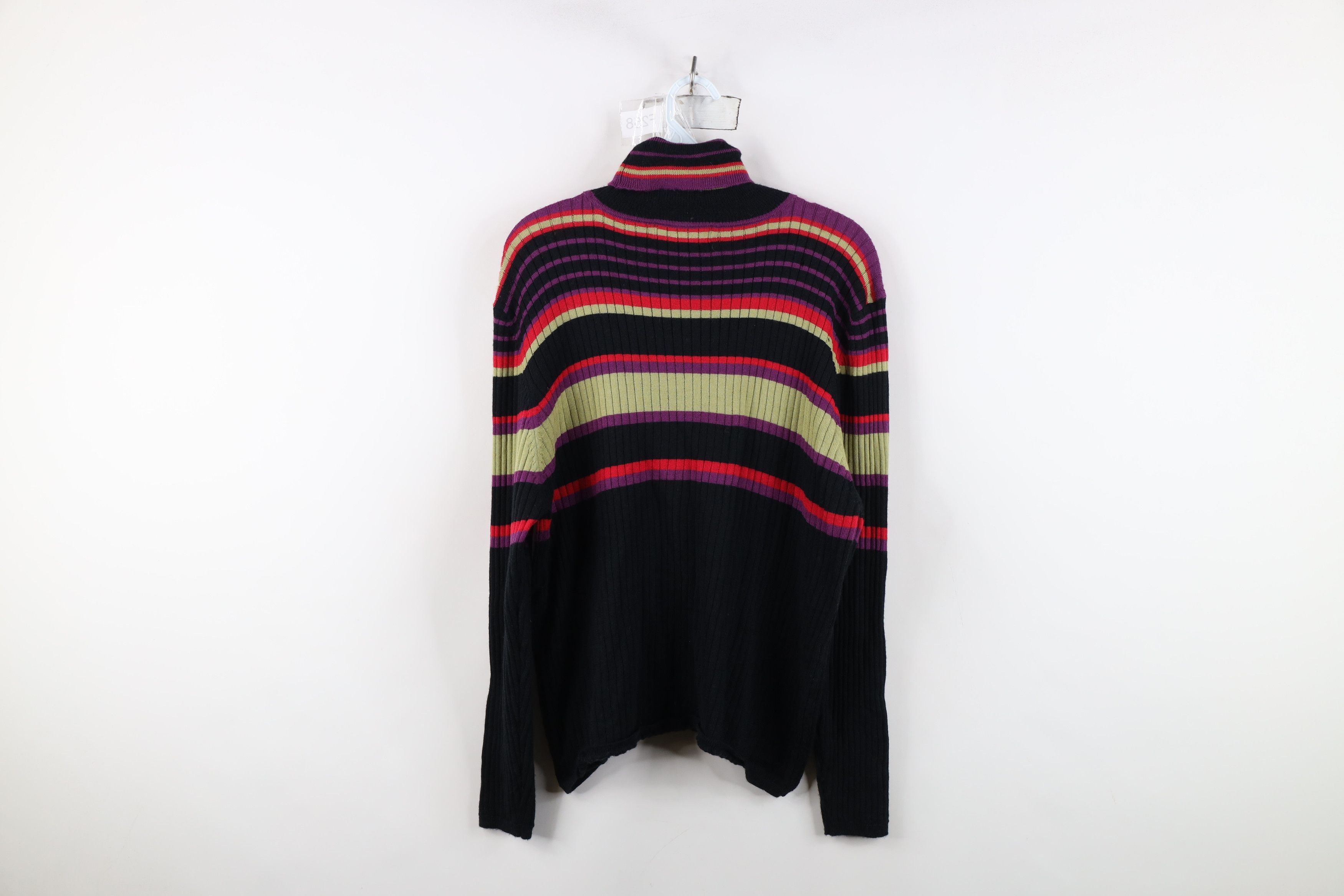 Vintage Vintage 90s Streetwear Wool Ribbed Knit Turtleneck Sweater Size XL / US 12-14 / IT 48-50 - 11 Thumbnail