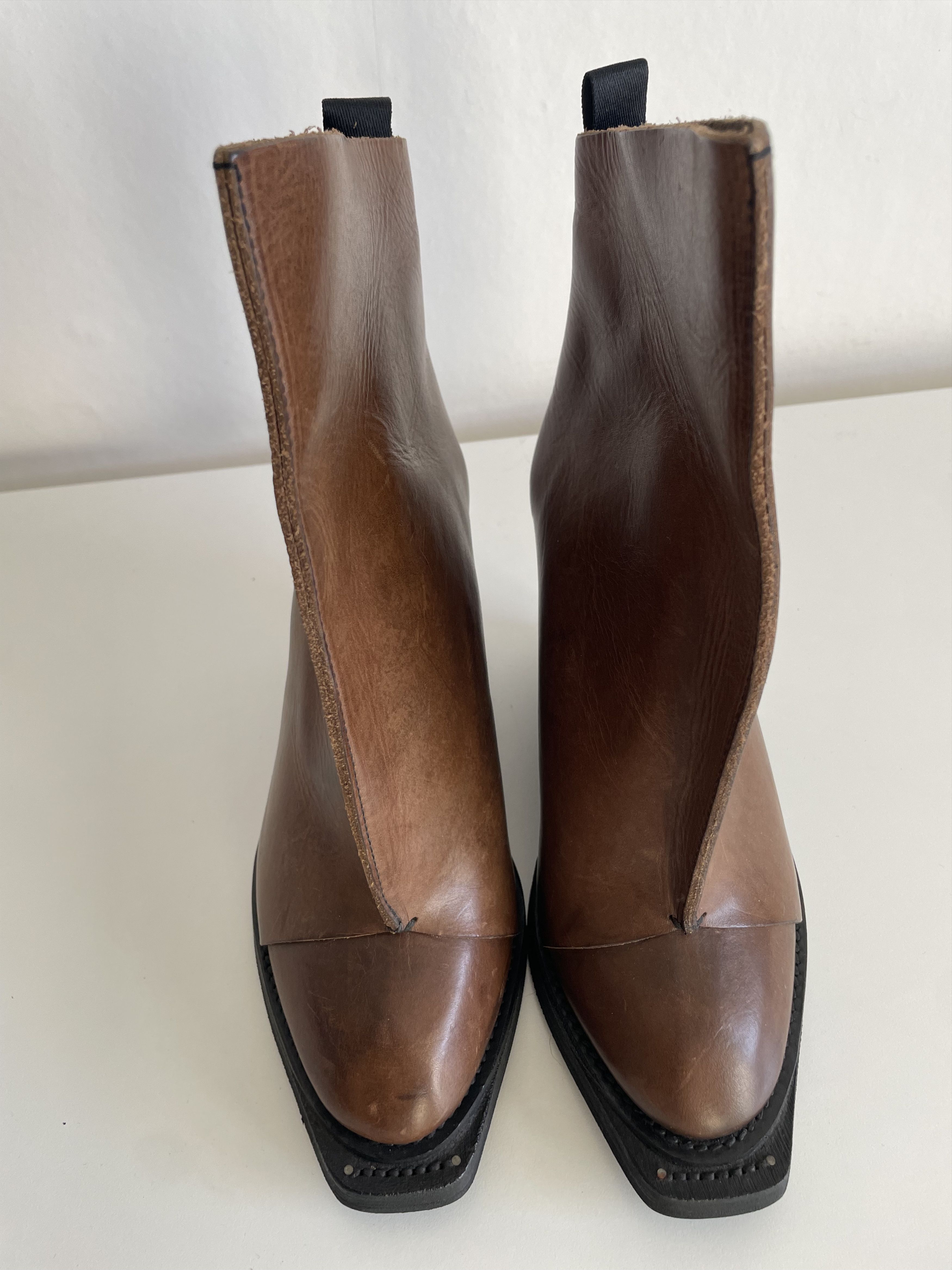 Nicolas Andreas Taralis Nicolas Andreas Taralis Leather Wedge Heel Ankle Boots Size US 8.5 / IT 38.5 - 4 Thumbnail