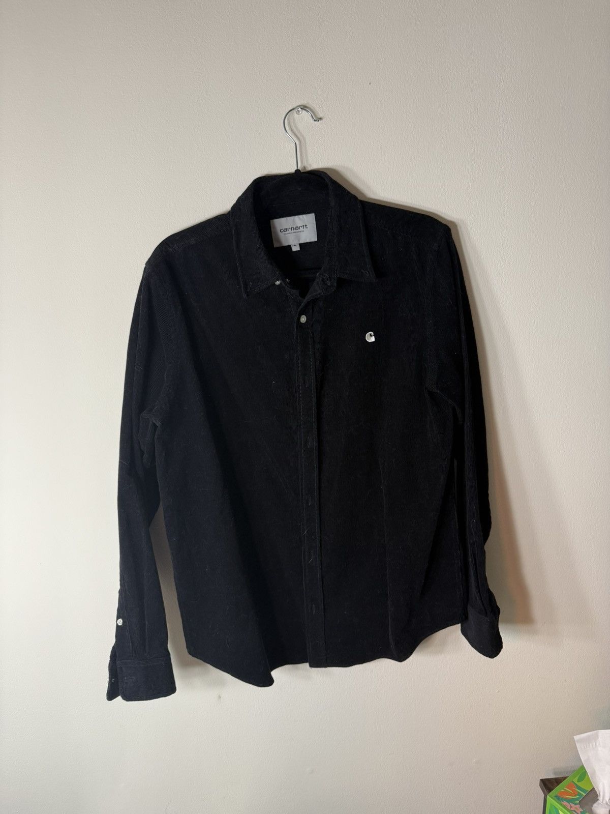 Carhartt Carhartt WIP Black corduroy button up Size US M / EU 48-50 / 2 - 1 Thumbnail