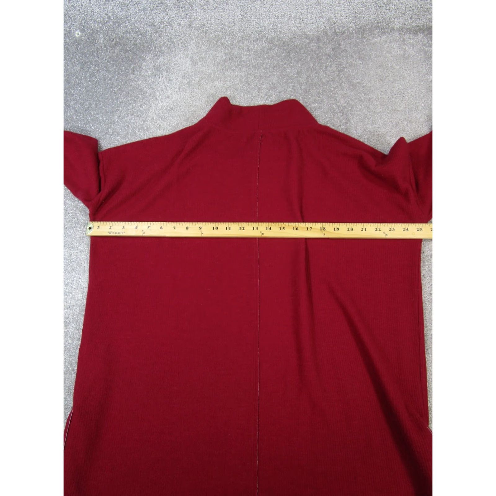 Anthropologie Anthropologie Sweater Womens Medium Red Knit Shirt Pullover Mock Neck Long Sleeve Solid Polyester Knit Christmas 90s Womens Size M / US 6-8 / IT 42-44 - 5 Thumbnail