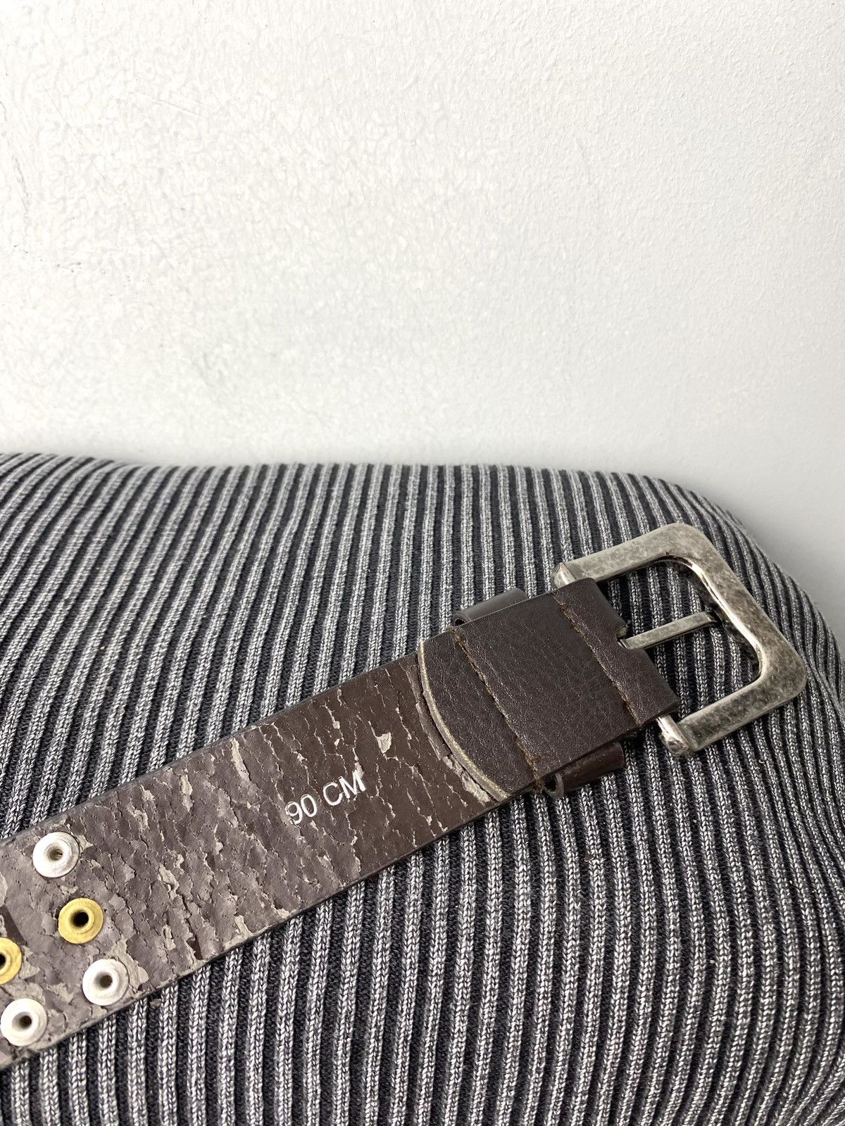 Japanese Brand × Vintage Y2K Vintage Metal Leather Belt Hype Drip Size ONE SIZE - 9 Thumbnail