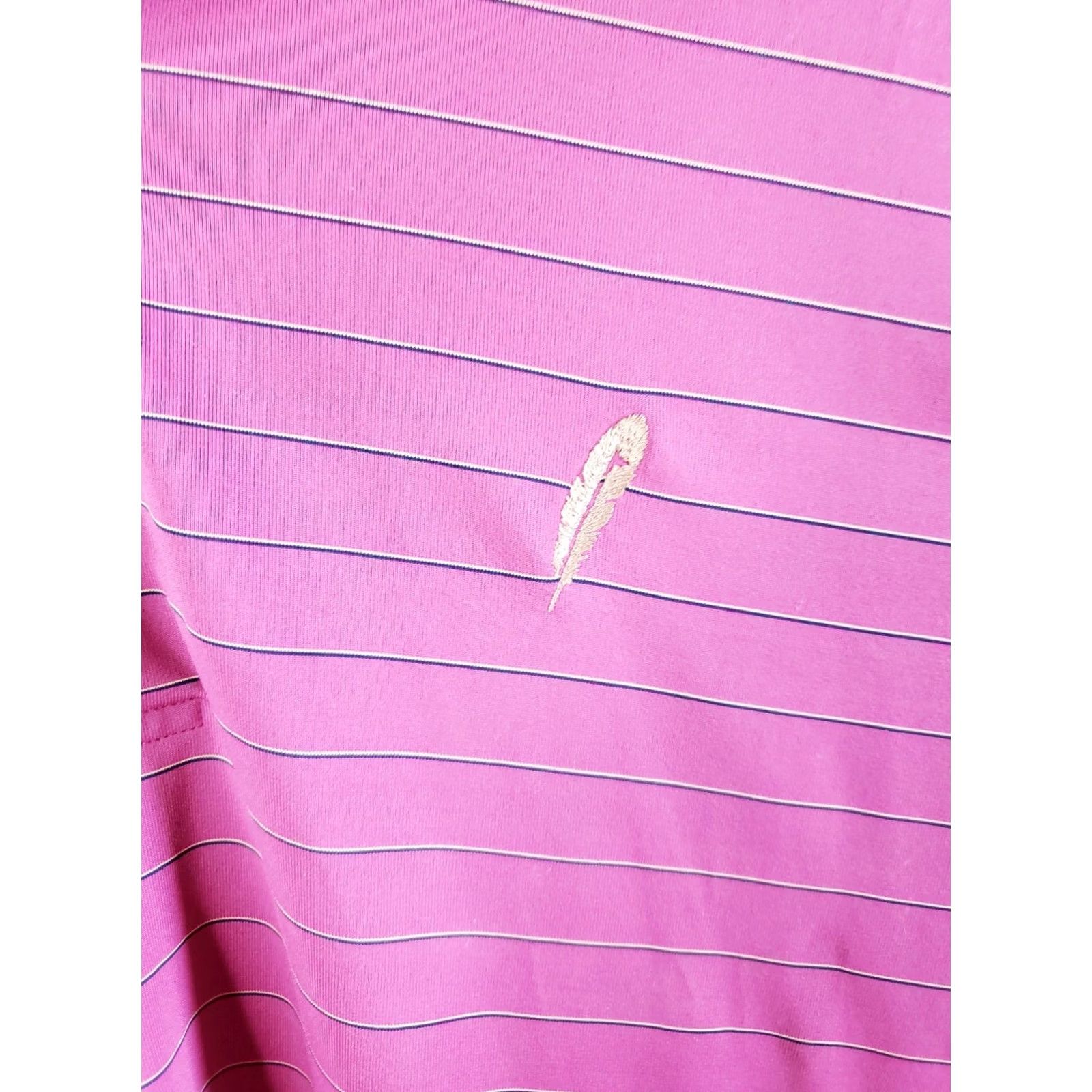 Vintage Donald Ross Shirt Mens M Purple Men striped Polo Golf size short sleeve Size US M / EU 48-50 / 2 - 5 Thumbnail