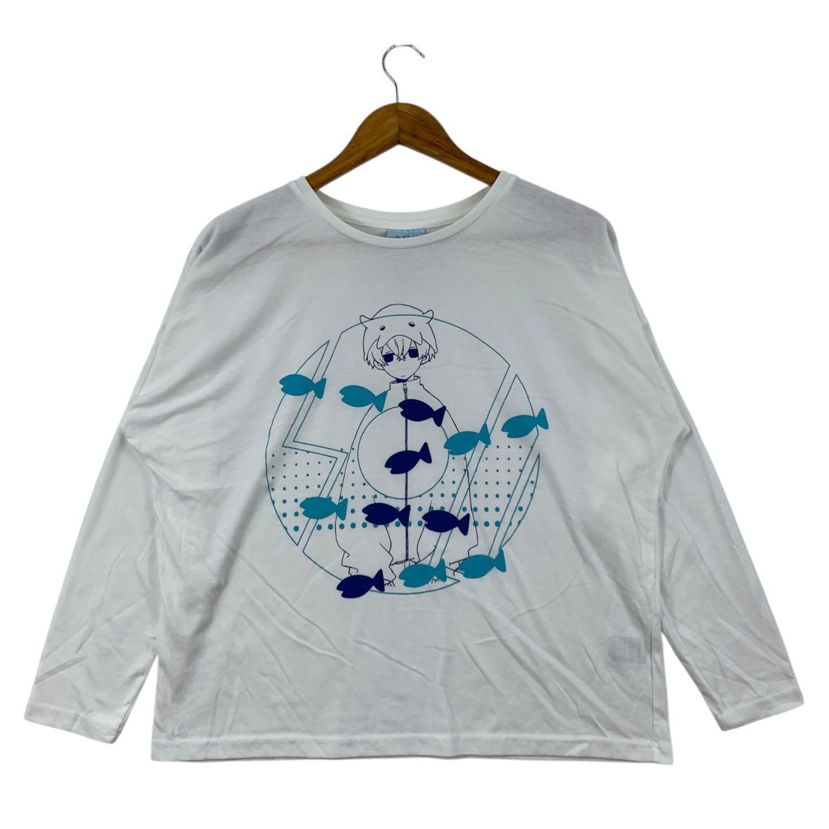 Japanese Brand SOU Japanese Brand Anime Drawings Print White Shirt Size US L / EU 52-54 / 3 - 1 Thumbnail