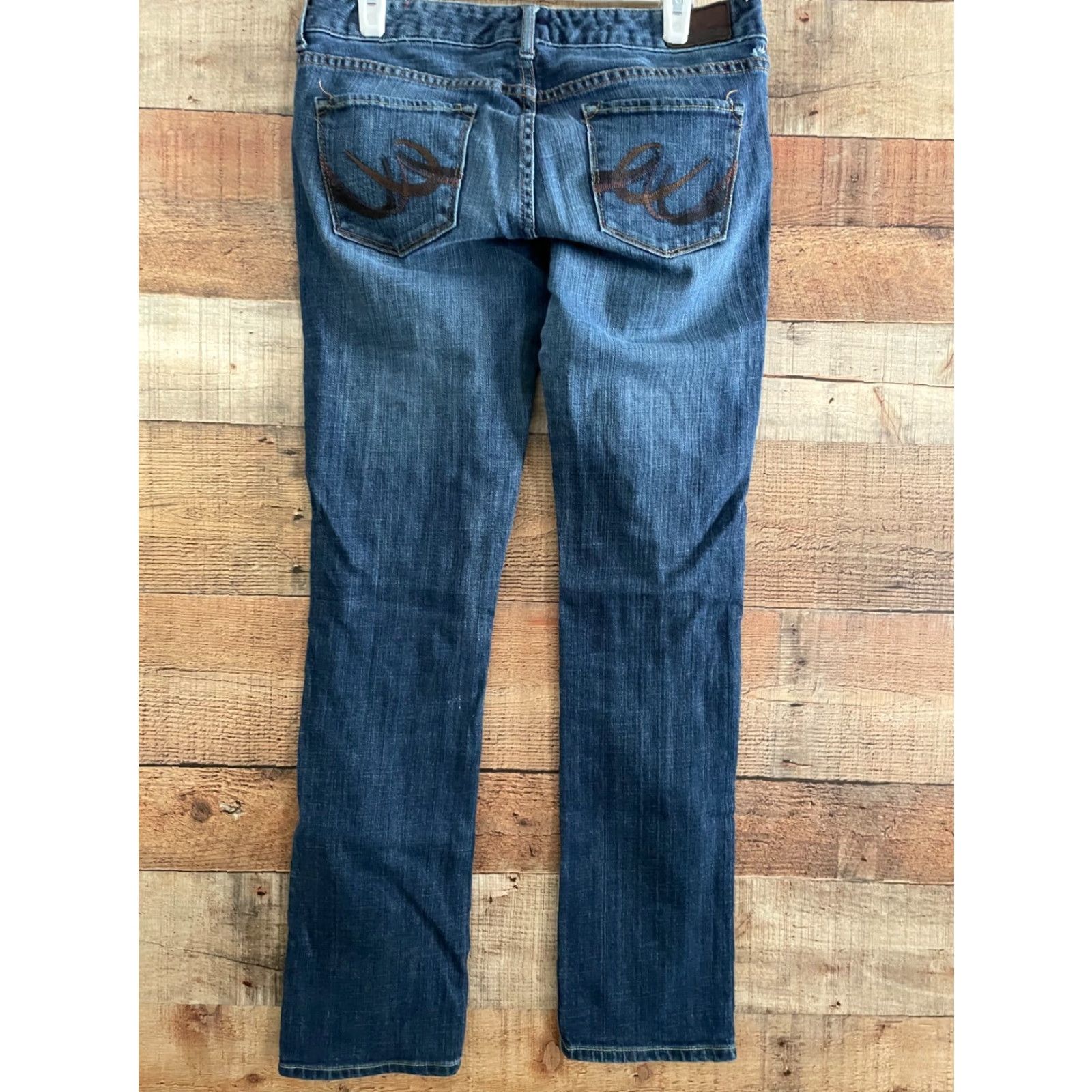 Express Express Stella Denim Jeans Womens 8R Blue Skinny Leg Regular Fit Low Rise Washed Size 30" / US 8 / IT 44 - 2 Thumbnail