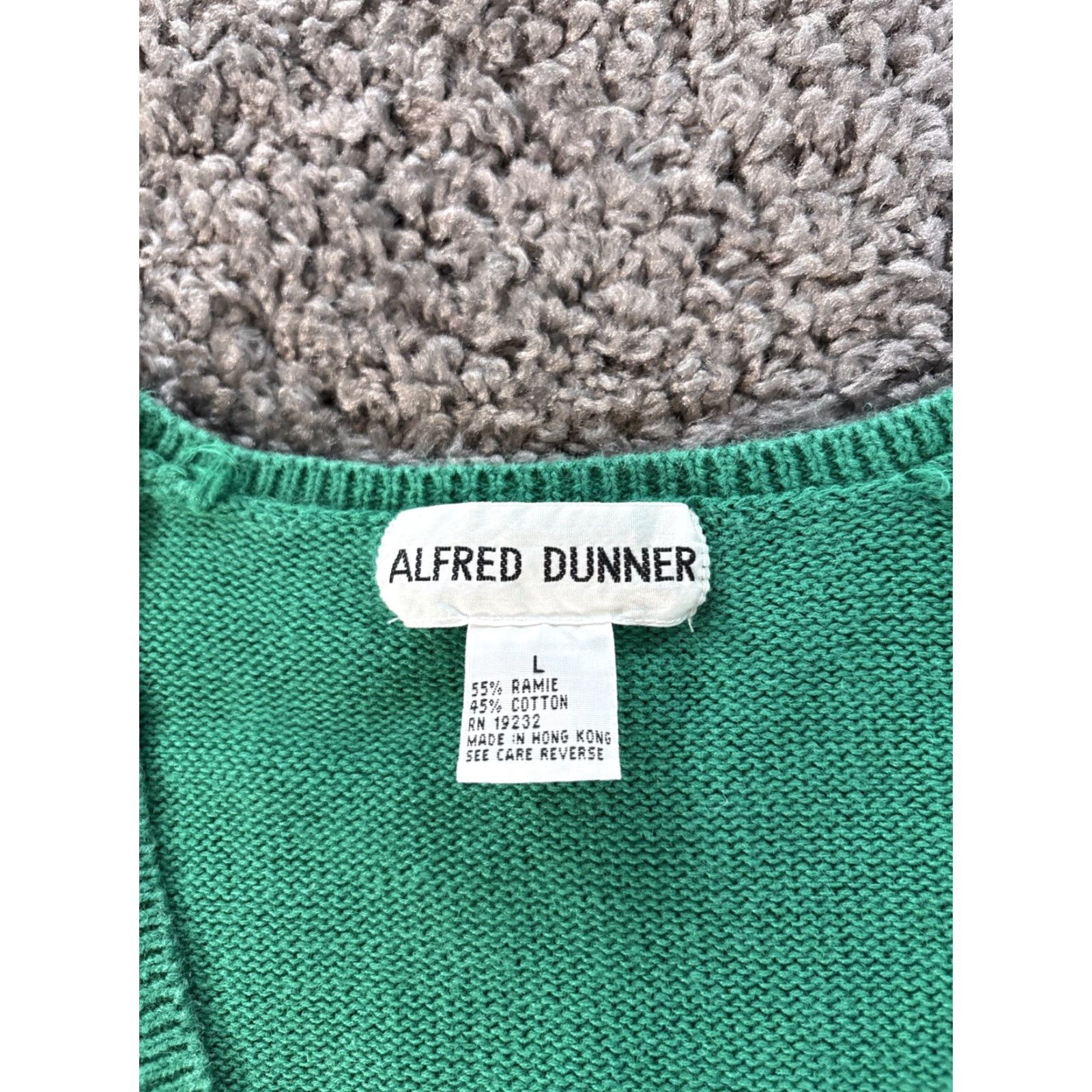 Vintage VINTAGE Alfred Dunner Sweater Vest Womens Large L Green Dog Embroidered Knit Ramie 90s Holiday Christmas Winter"} Size L / US 10 / IT 46 - 4 Thumbnail