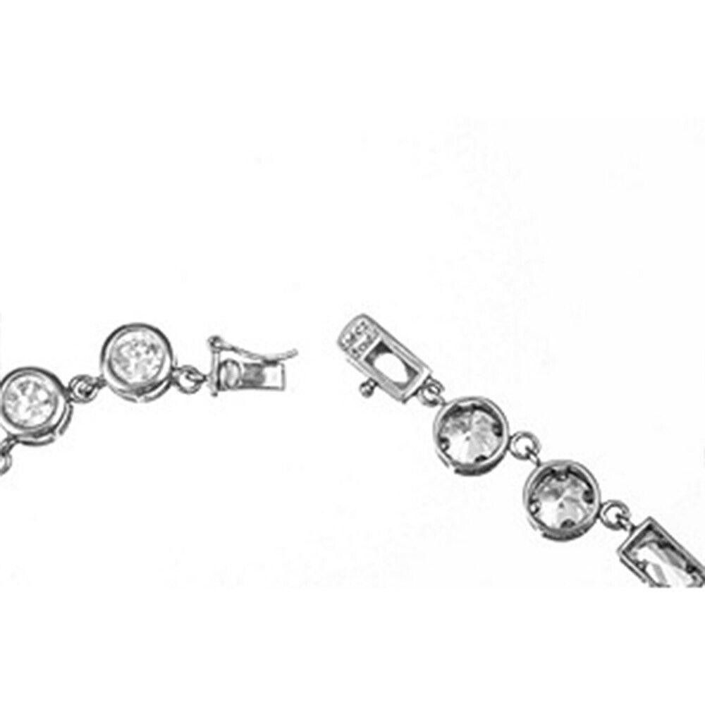 Designer Round and Baguette Bezel Set CZ Eternity Size ONE SIZE - 5 Thumbnail