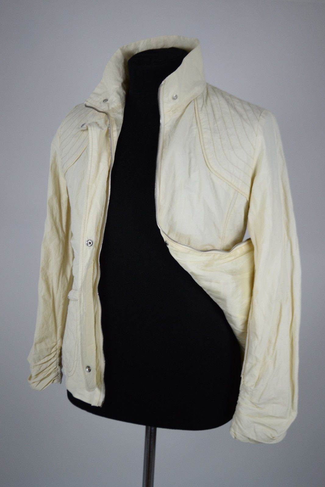 Moncler × Moncler Gamme Bleu × Moncler Grenoble VTG 90’s Logo Tab Biege Long Sleeve Trench Zip Coat Down Jacket 3 Size L / US 10 / IT 46 - 11 Thumbnail