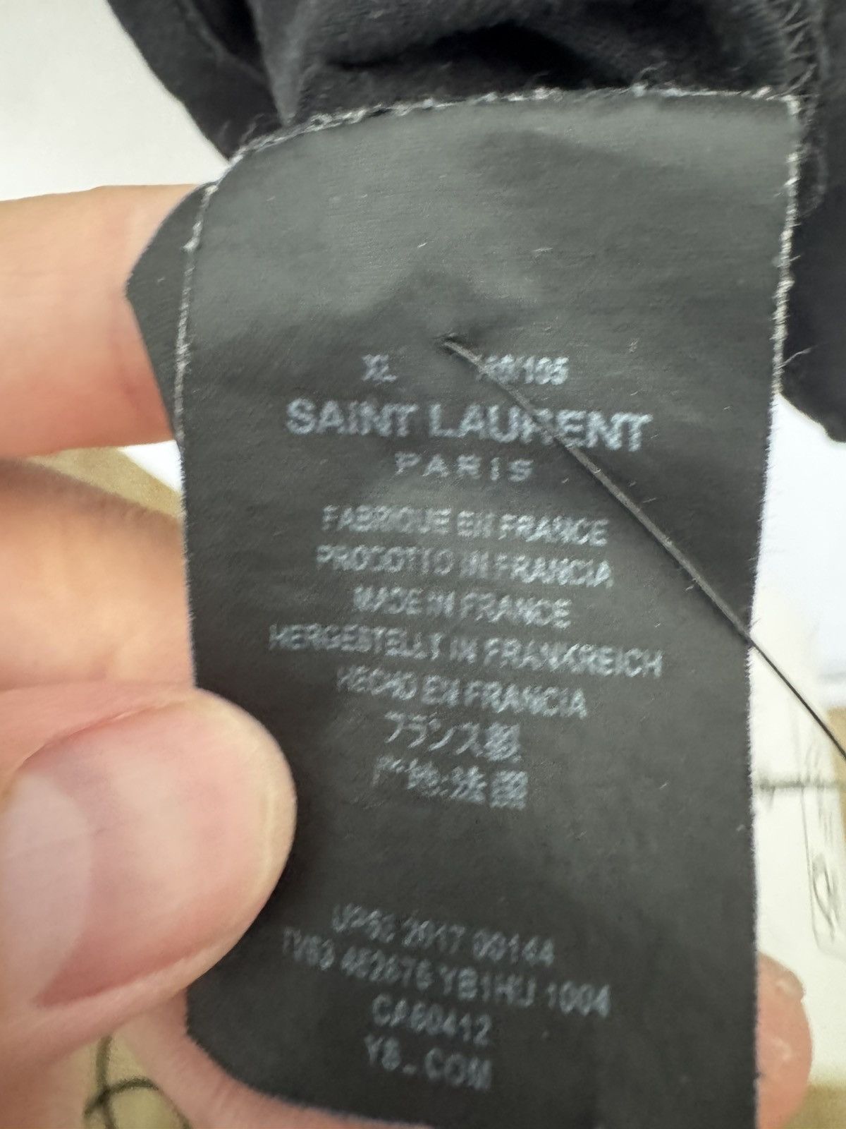 Saint Laurent Paris No smoking logo t Size US XL / EU 56 / 4 - 4 Thumbnail
