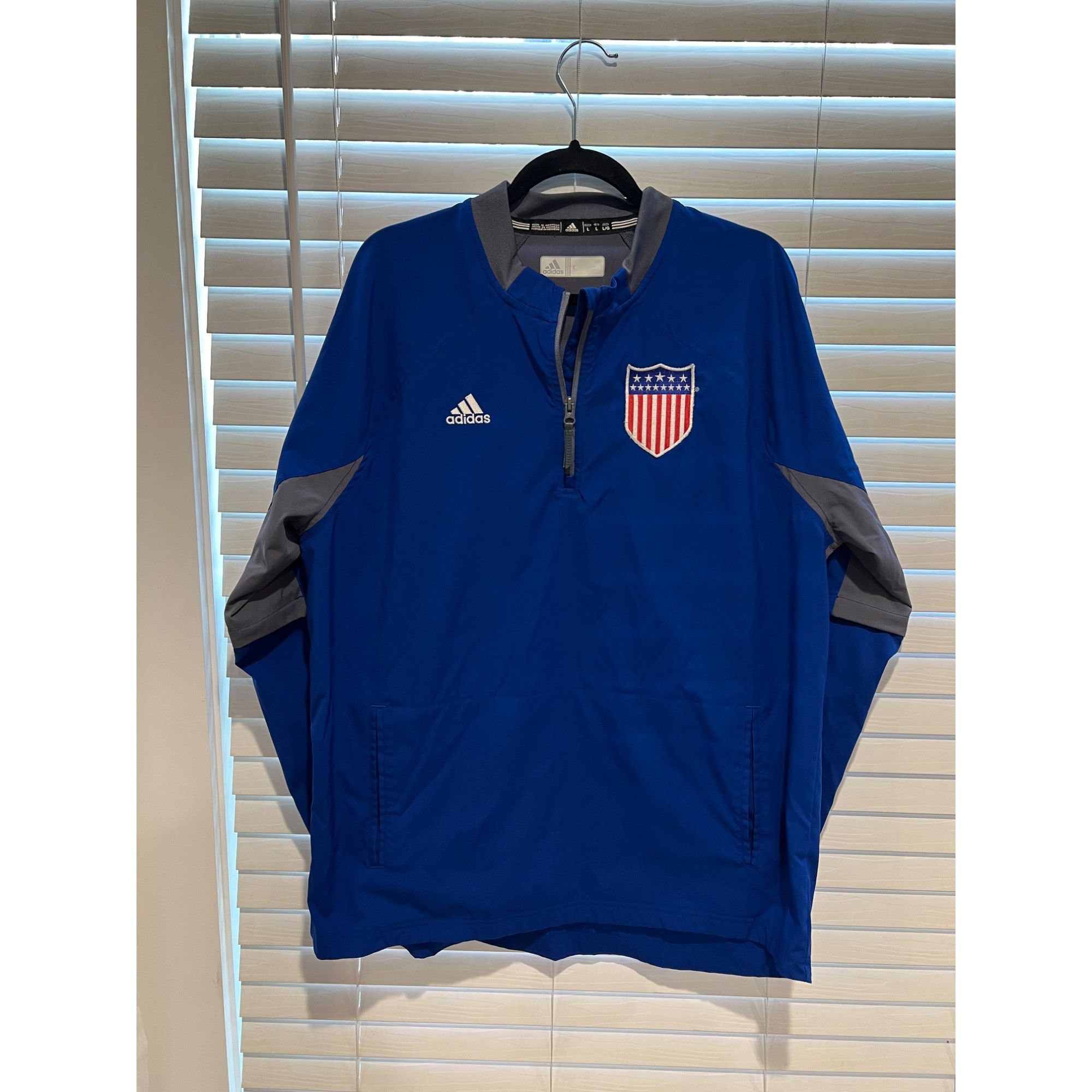 Adidas Adidas Team USA 1/4 Zip Pullover - Size L Size US L / EU 52-54 / 3 - 1 Thumbnail