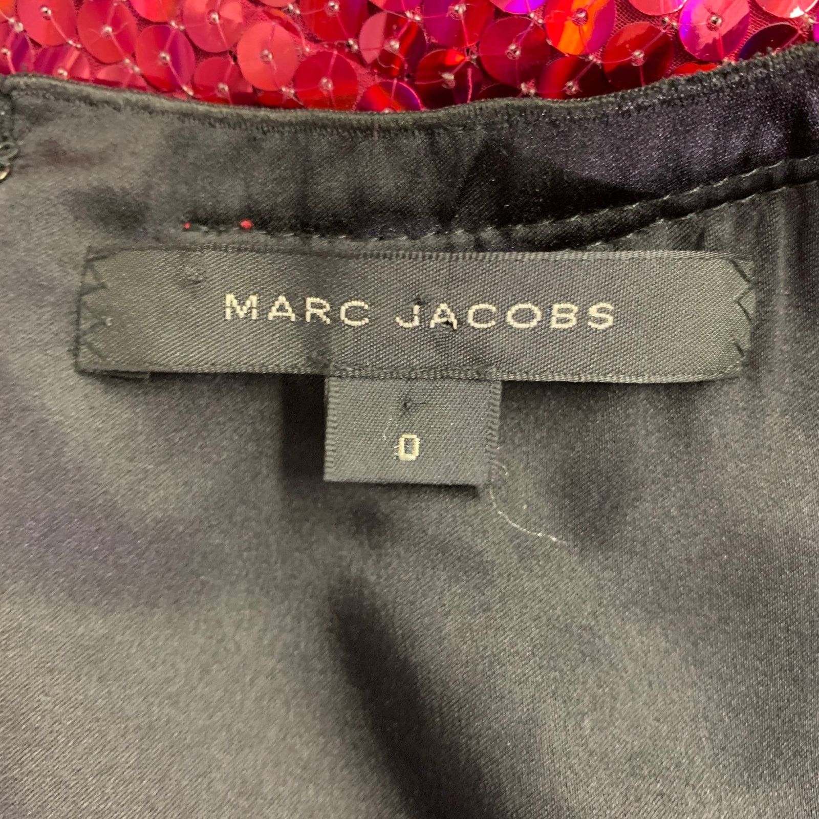 Marc Jacobs MARC JACOBS Size 0 Red Polyester Sequined Shift Dress Size XS / US 0-2 / IT 36-38 - 9 Thumbnail