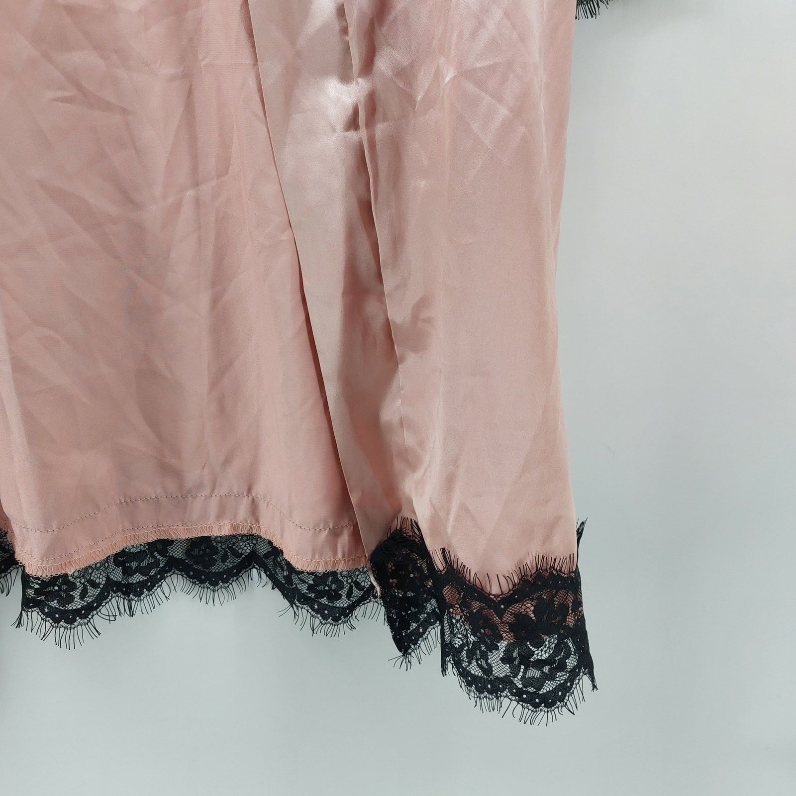 Other Blush Pink Womens Medium Coral Drawstring Robe Women's Black Size M / US 6-8 / IT 42-44 - 6 Thumbnail