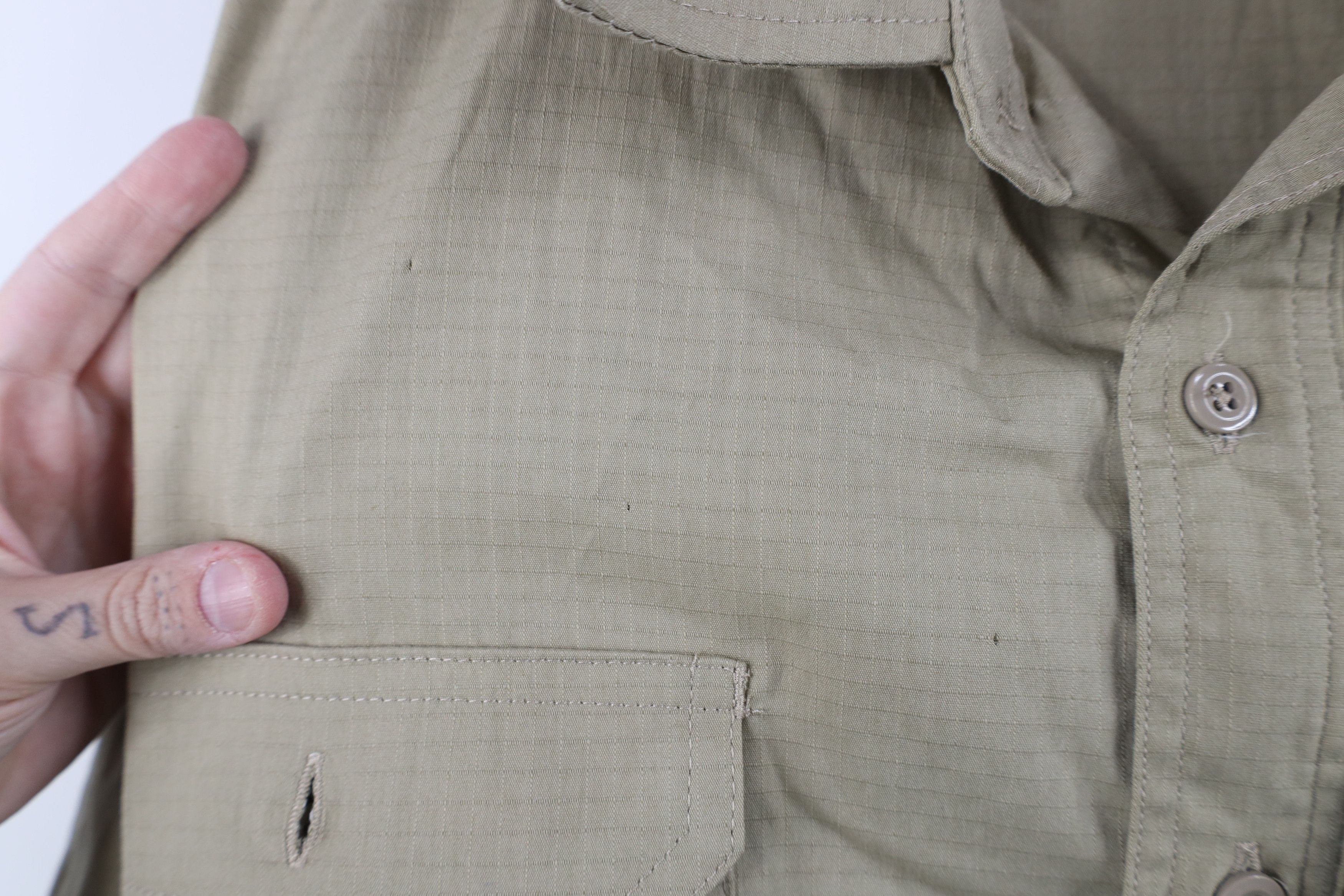 Carhartt Vintage Y2K Carhartt Ripstop Short Sleeve Button Shirt Beige Size US XXL / EU 58 / 5 - 9 Thumbnail