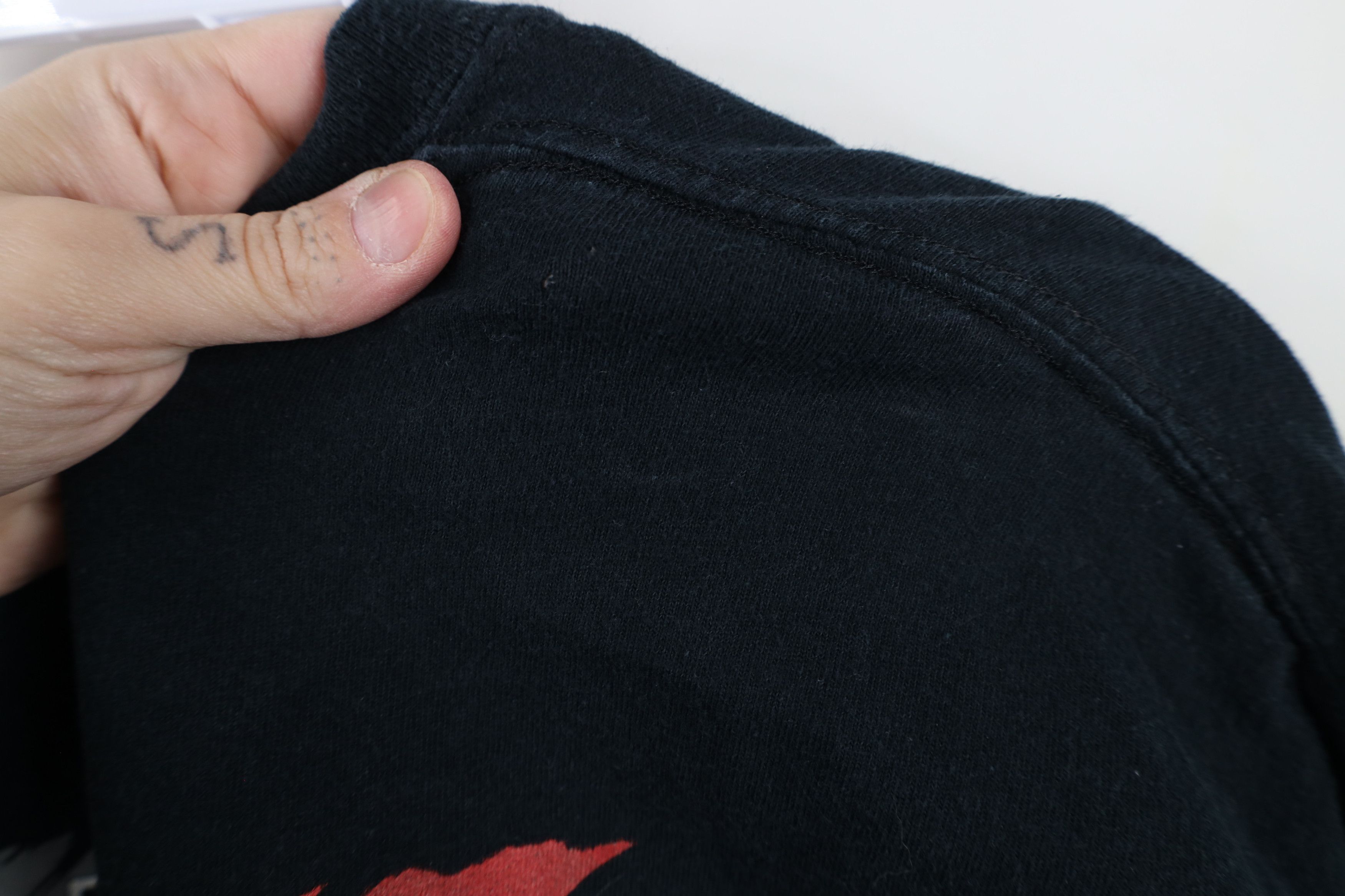 Vintage Vintage 90s Streetwear Cross Italian Hard Core T-Shirt Black Size US XL / EU 56 / 4 - 7 Thumbnail