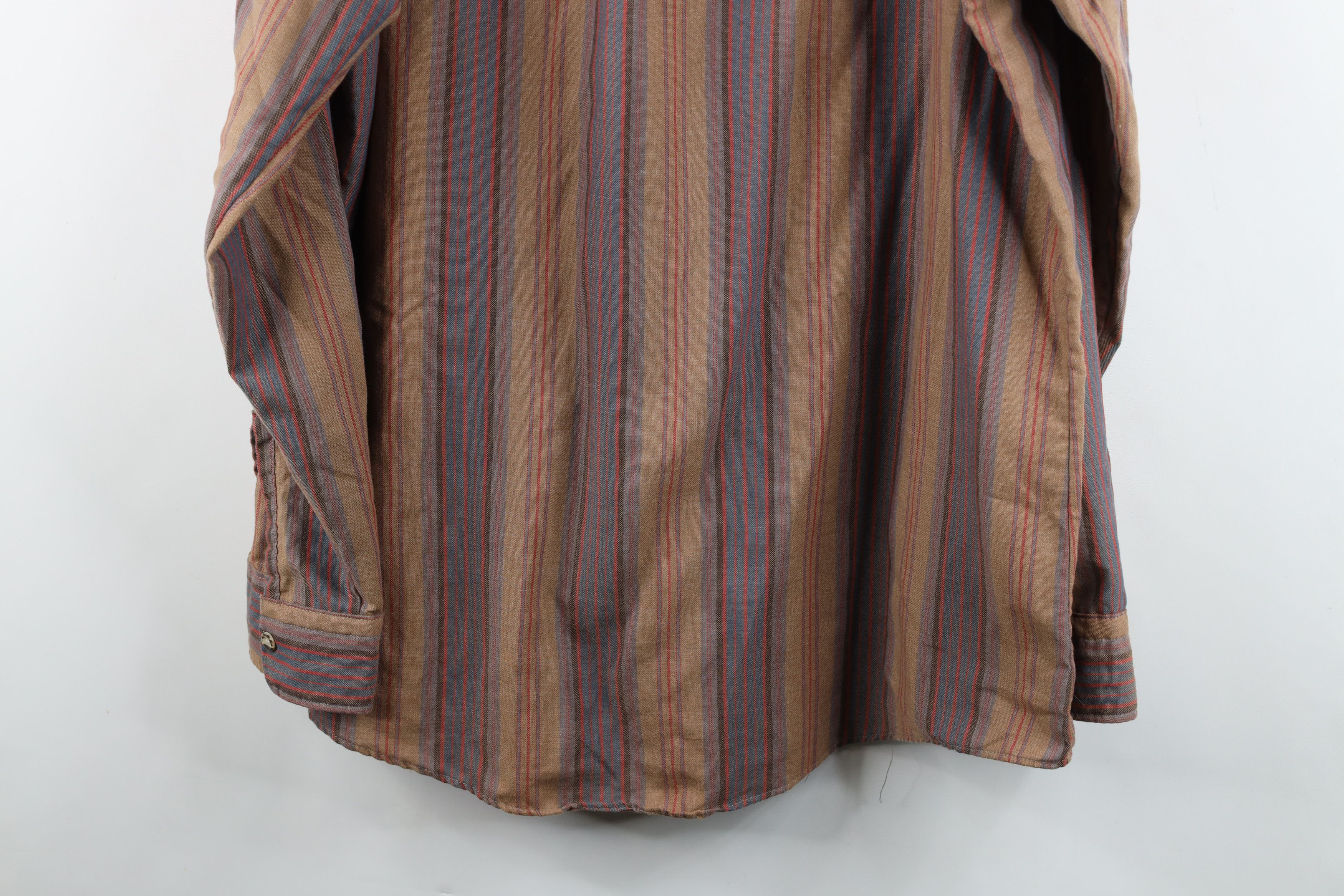 Vintage Vintage 90s Streetwear Striped Flannel Button Down Shirt Size US XL / EU 56 / 4 - 13 Thumbnail