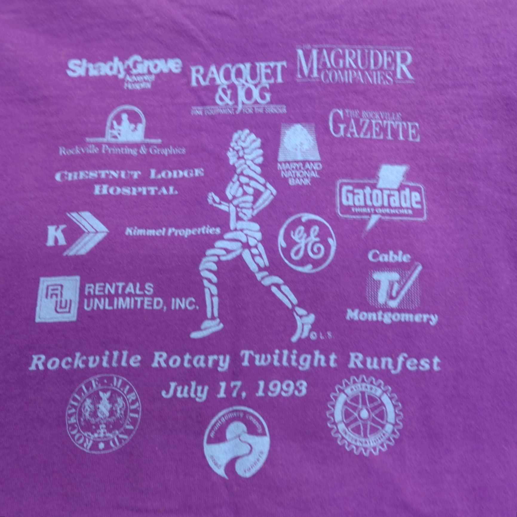 Vintage VINTAGE Twilight Run Fest Shirt S Purple 1993 Lynn Sures American Vintage Men T-Shirt Festival Purple Short Sleeve Crew Neck Cotton Blend Knit Solid Size US S / EU 44-46 / 1 - 7 Thumbnail