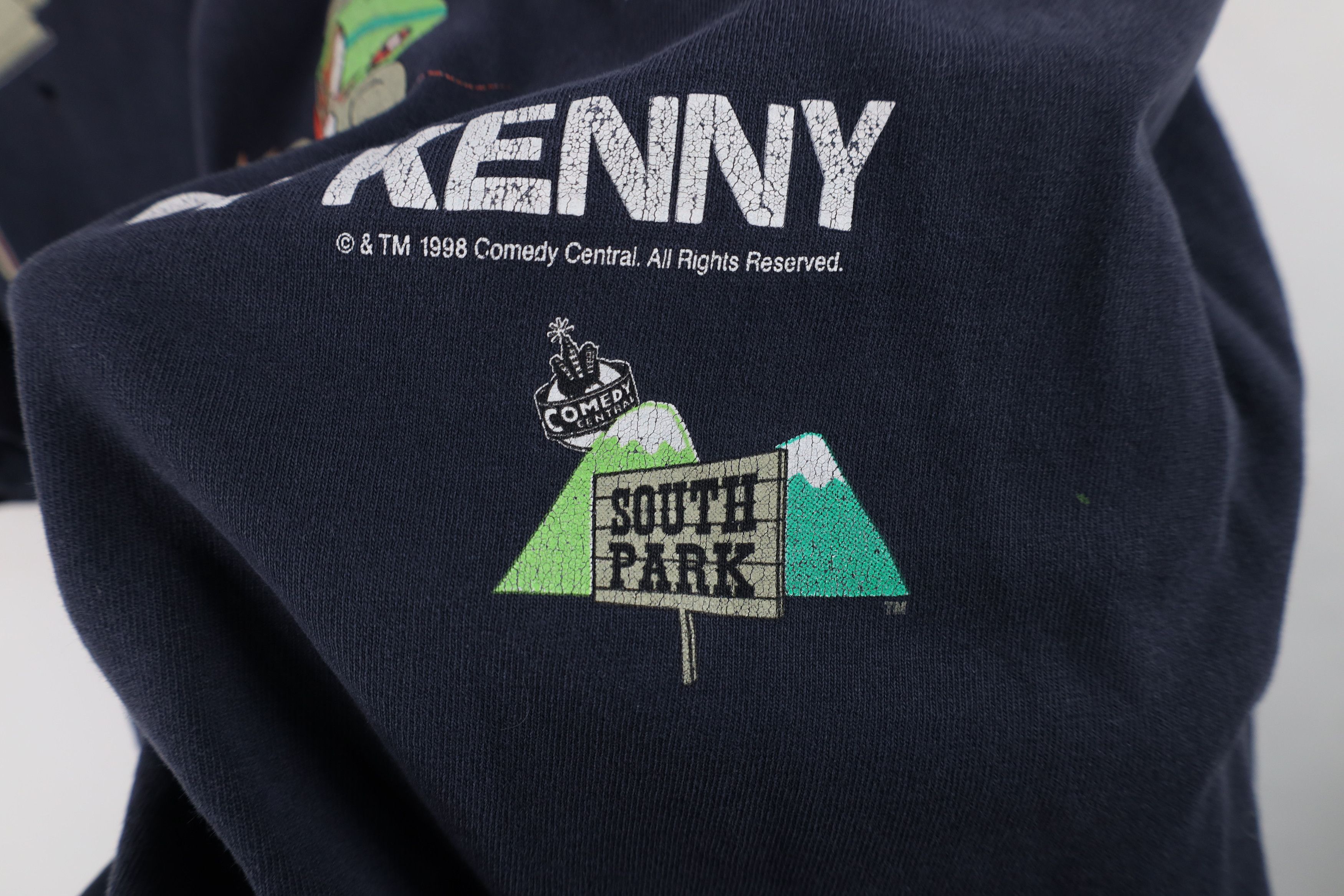 Vintage Vintage 90s South Park The Many Deaths of Kenny T-Shirt Blue Size US XL / EU 56 / 4 - 10 Thumbnail