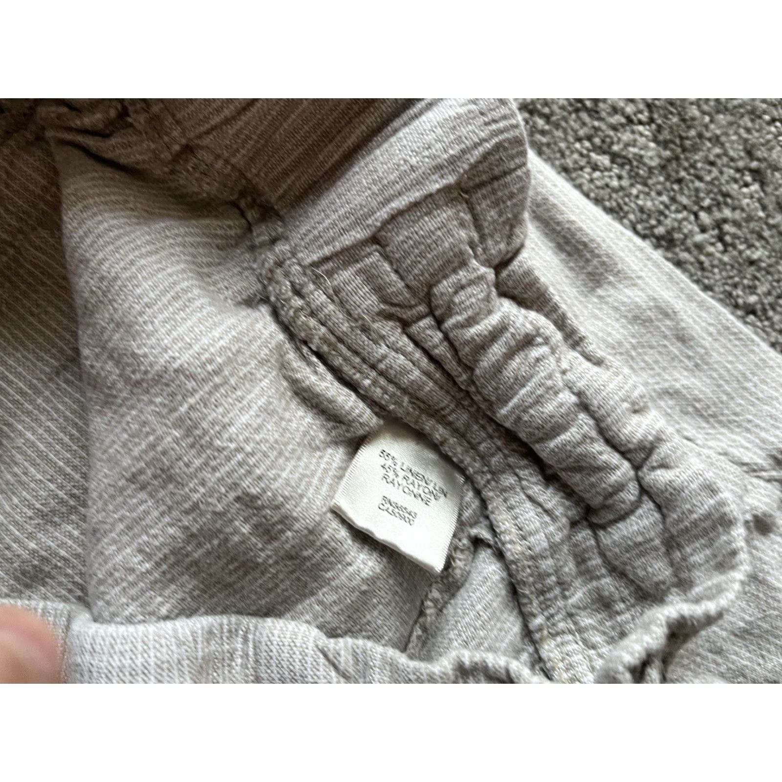 Van Heusen VAN HEUSEN Linen Blend Pants Casual Drawstring Waist Joggers Women Size 10 Gray Size 32" / US 10 / IT 46 - 6 Thumbnail
