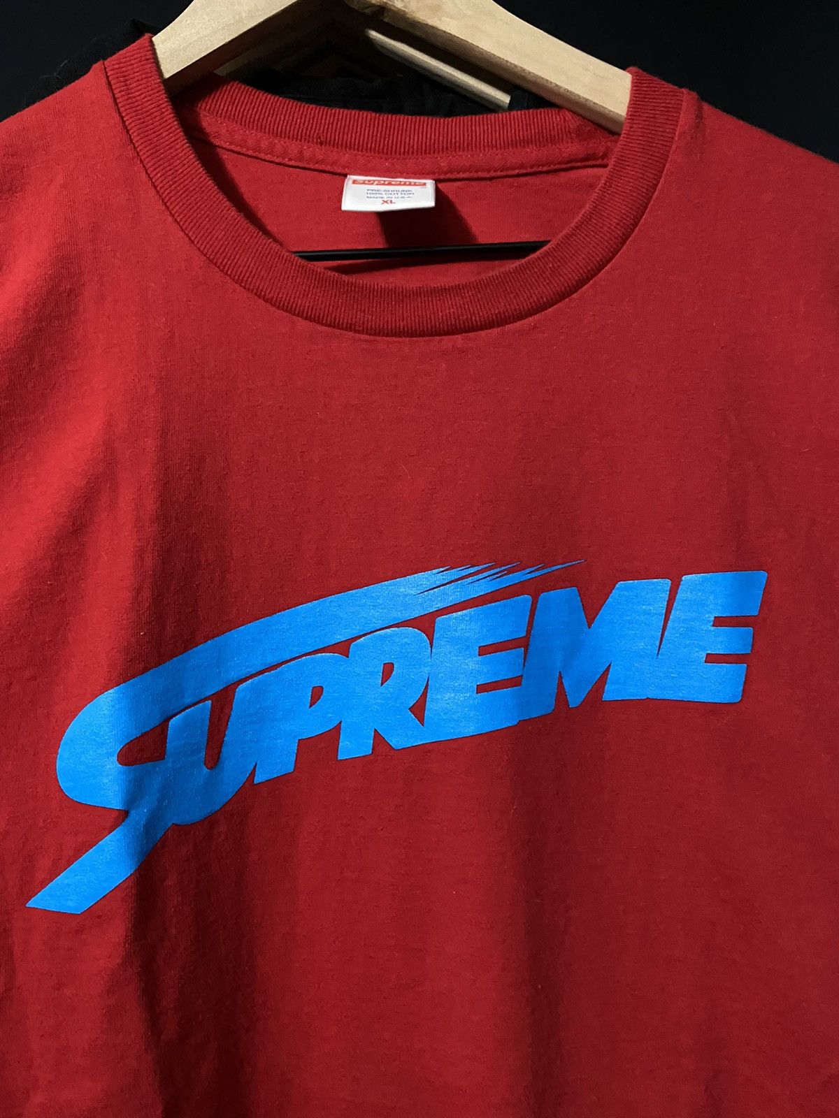 Supreme Supreme Red Spellout Tee Size US XL / EU 56 / 4 - 2 Thumbnail