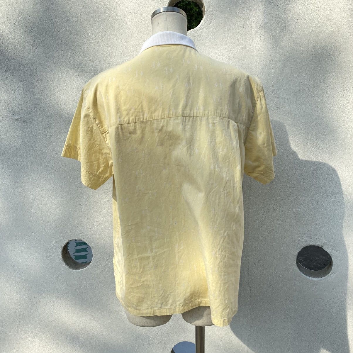 Dior Christian Dior Yellow Polo Shirt with White Collar & Accents Size M / US 6-8 / IT 42-44 - 14 Thumbnail