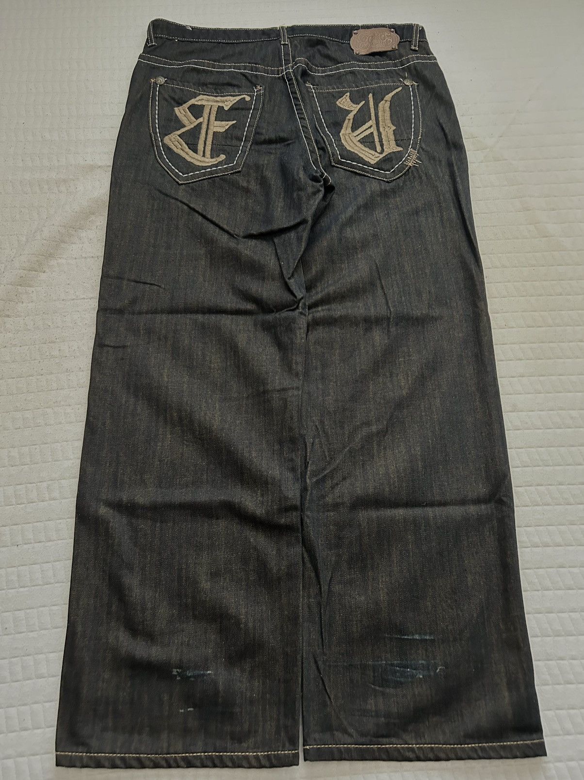 Ecko Unltd. × Marc Ecko × Vintage Ecko Unltd Letter Embroidered Dark Brown Pants Size US 38 / EU 54 - 5 Thumbnail
