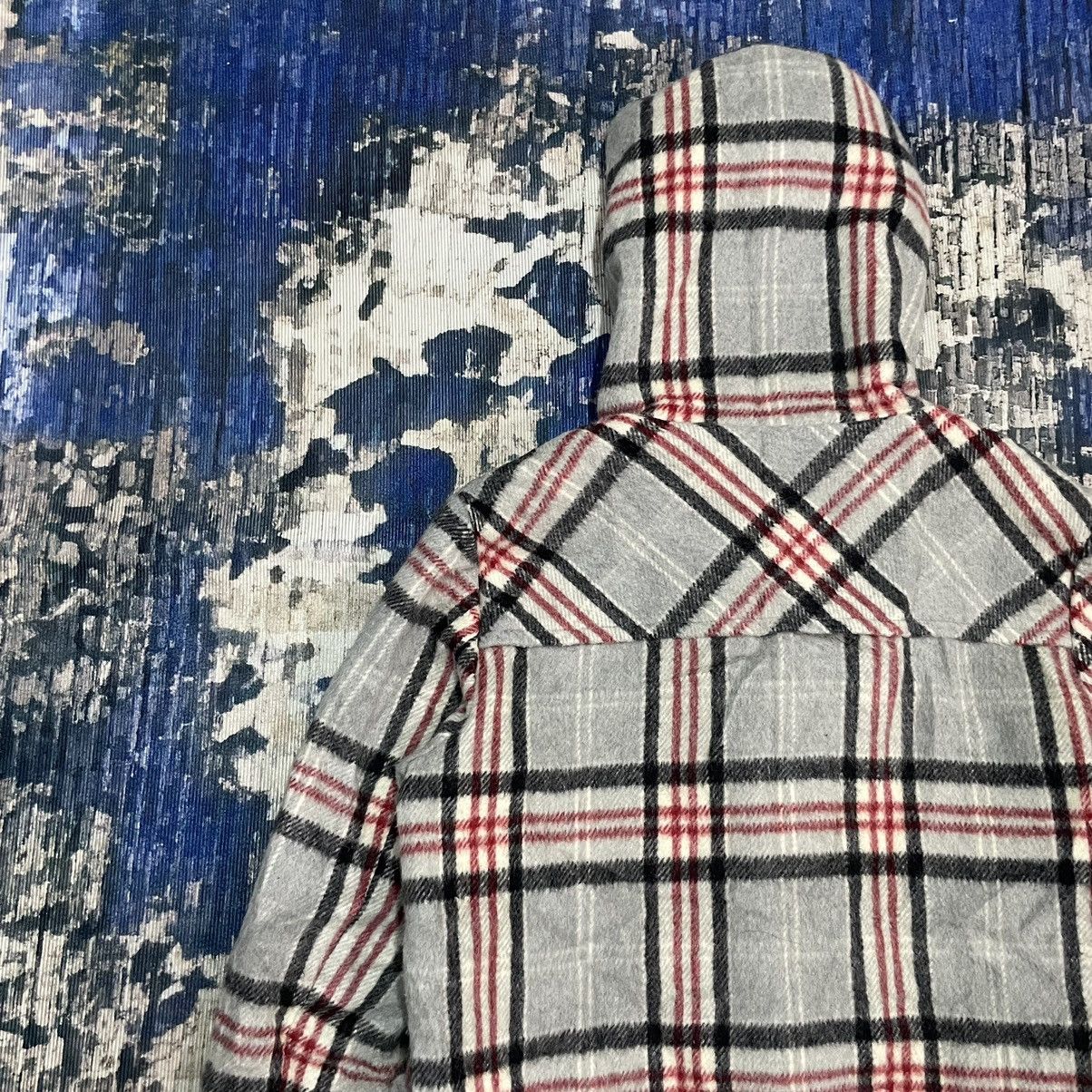 Hysteric Glamour Vintage 1990s Hysteric Glamour Plaid Wool Hooded Duffle Coat Size S / US 4 / IT 40 - 20 Thumbnail