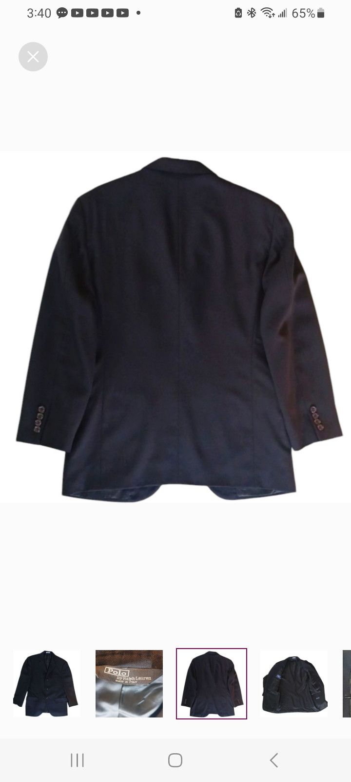Polo Ralph Lauren Polo Ralph Lauren Blue Label Sports Jacket Size 38L - 5 Thumbnail