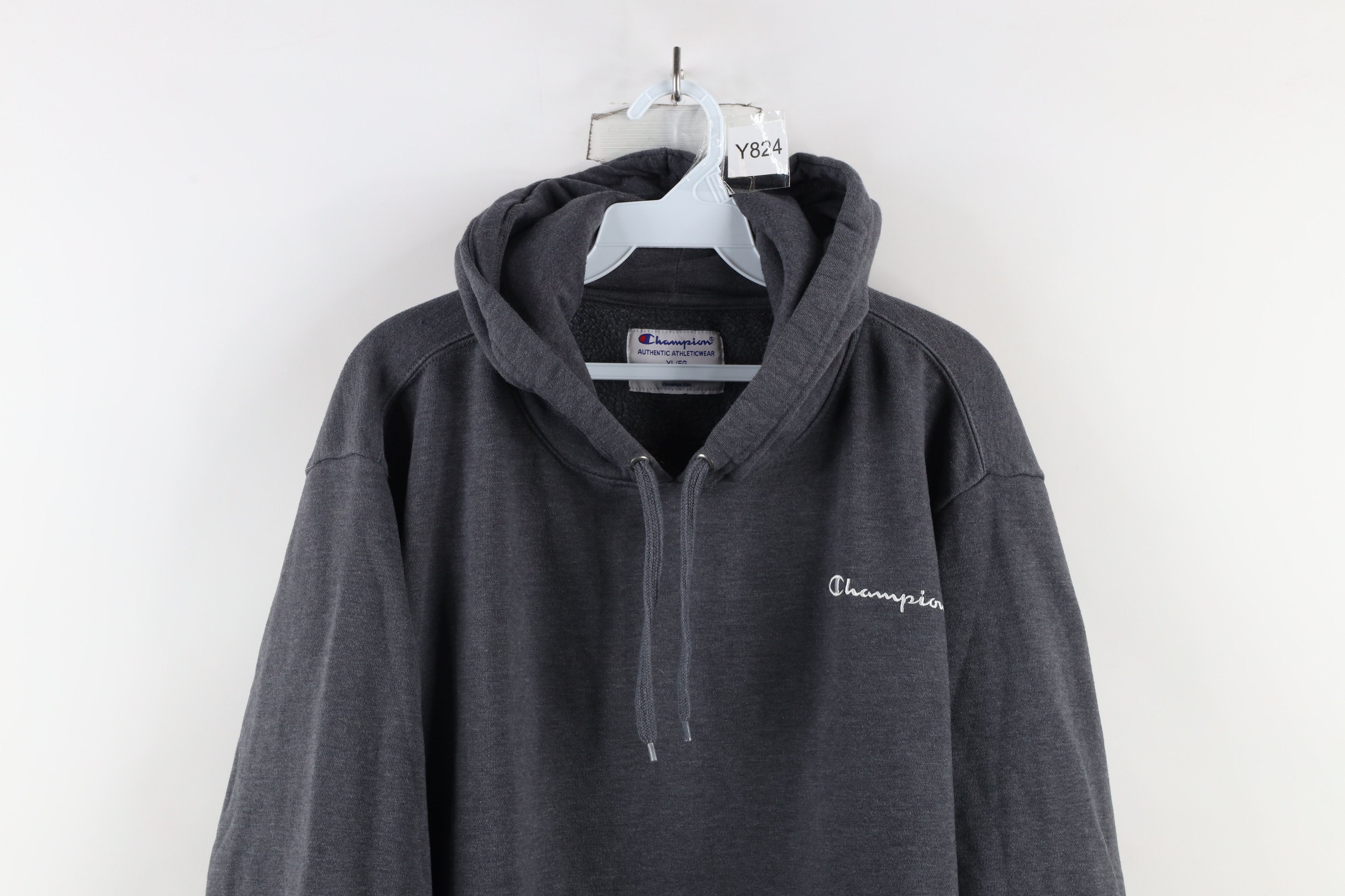 Champion × Vintage Vintage Champion Spell Out Hoodie Sweatshirt Heather Gray Size US XL / EU 56 / 4 - 2 Thumbnail