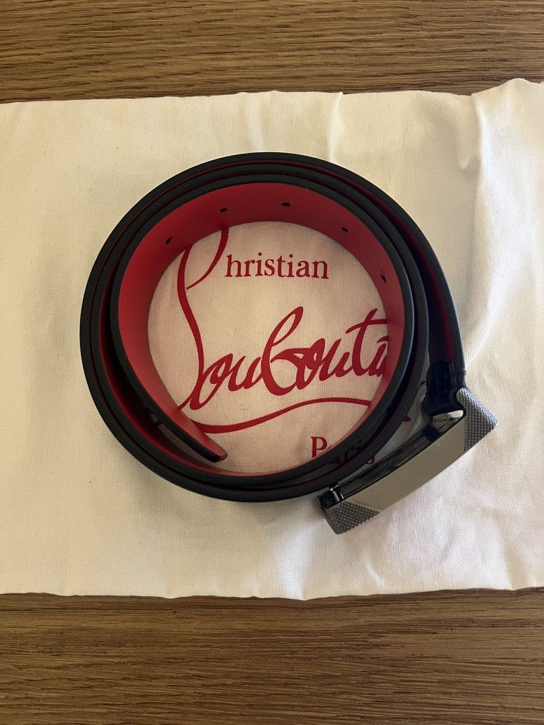 Christian Louboutin RICKY BELT 35 CALF PARIS/CALF P/METAL Size 34 - 5 Thumbnail