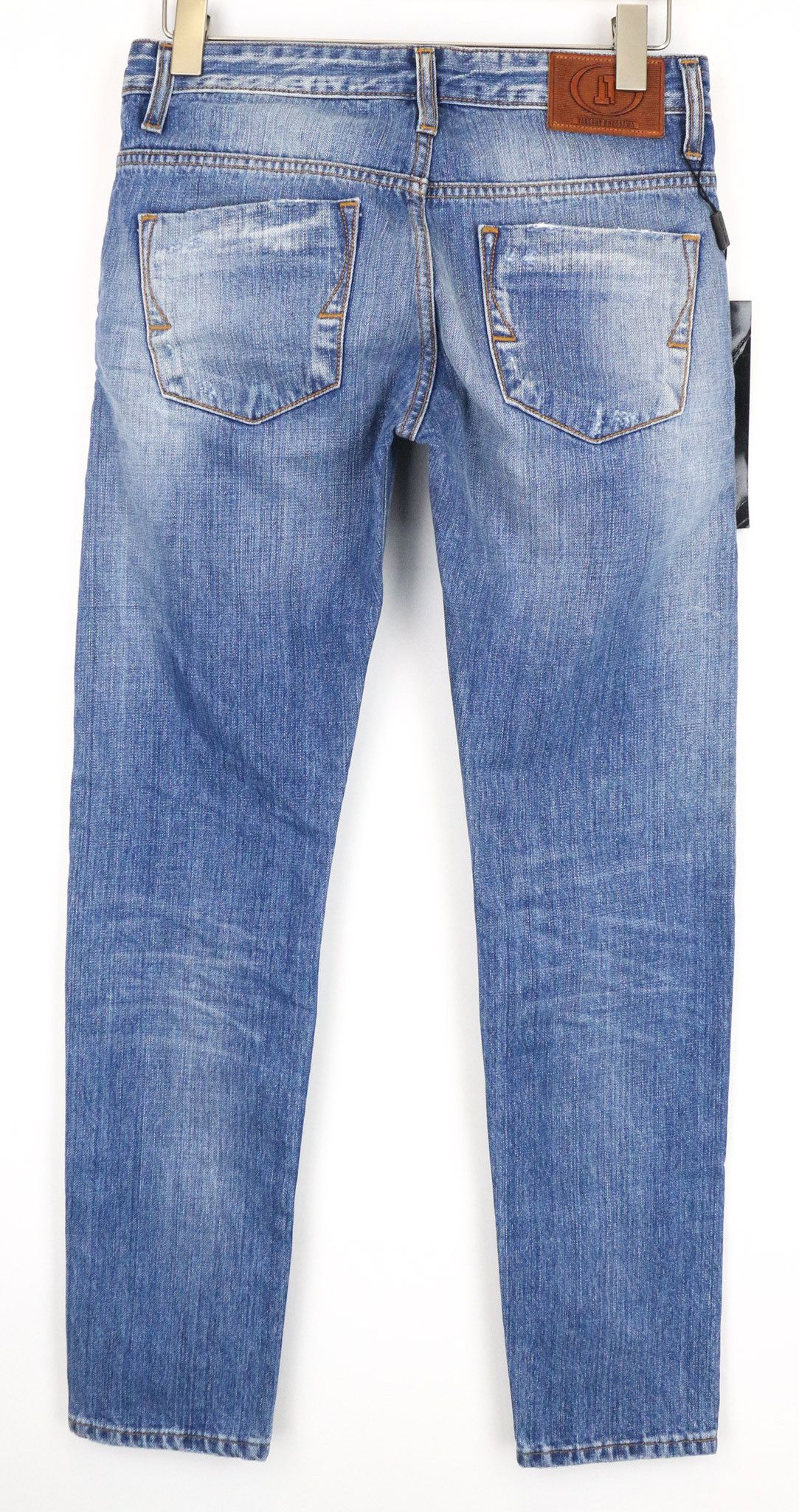 Takeshy Kurosawa W30 Blue Slim Washed Distressed Jeans 75198 Size US 30 / EU 46 - 2 Thumbnail