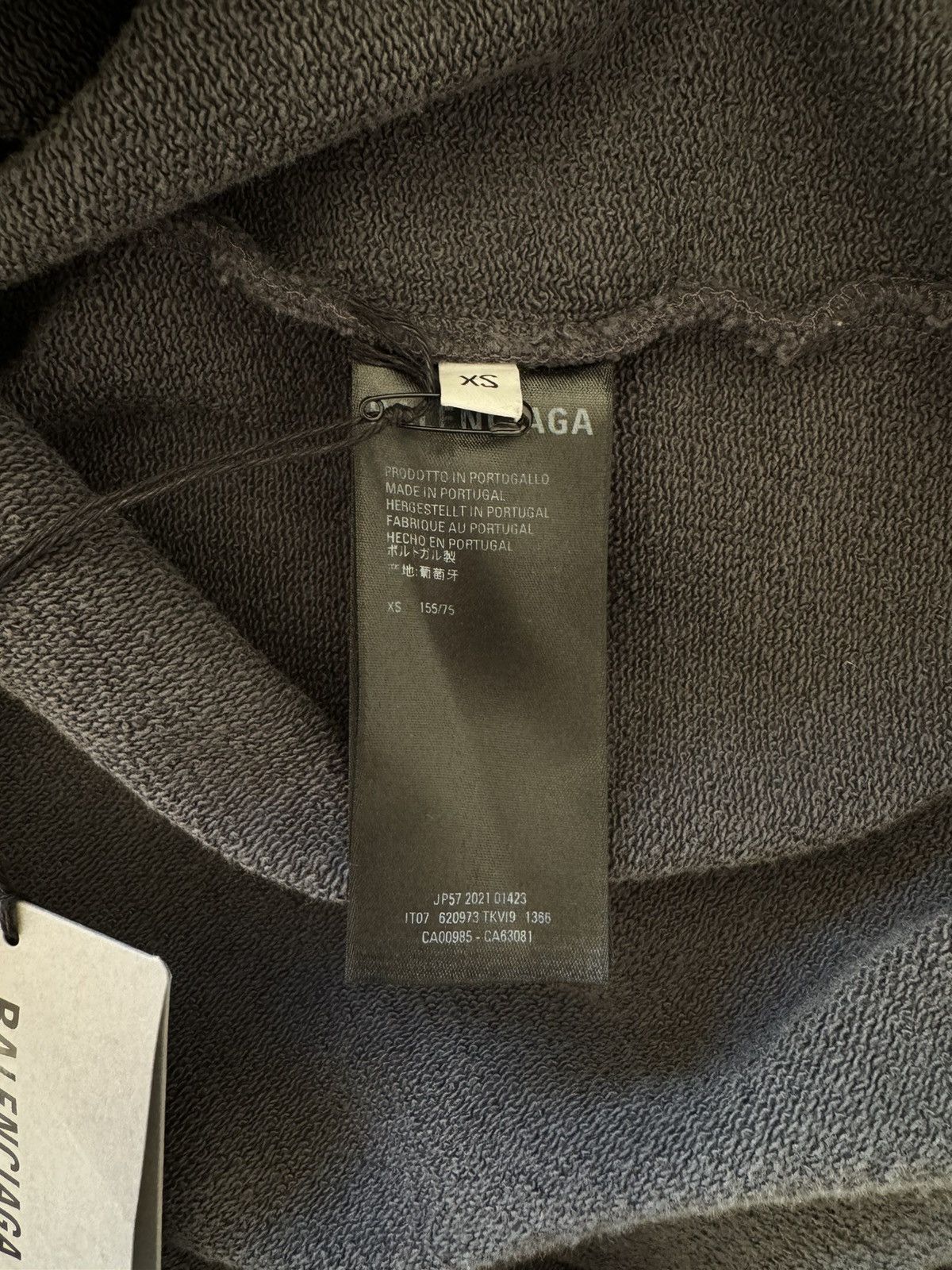 Balenciaga BALENCIAGA MEN'S POLITICAL CAMPAIGN HOODIE LARGE FIT IN GREY Size US XS / EU 42 / 0 - 7 Thumbnail