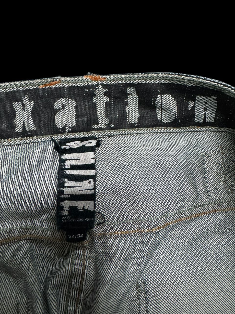 Rusty THRASHED Shine Denim Construction Rusty Blue Distressed Jean Size US 32 / EU 48 - 11 Thumbnail