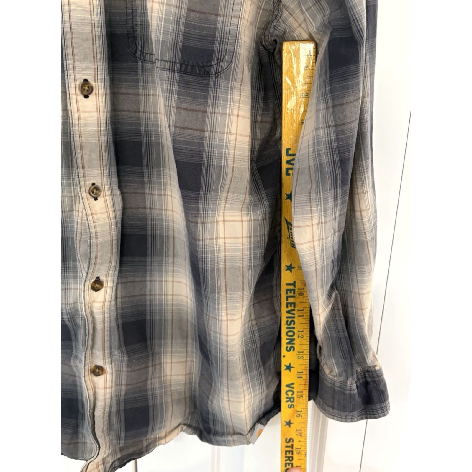Carhartt Carhartt Relaxed Fit Men's Plaid Button-Up Shirt Gray Beige Long Sleeve sz Large Size US L / EU 52-54 / 3 - 4 Thumbnail