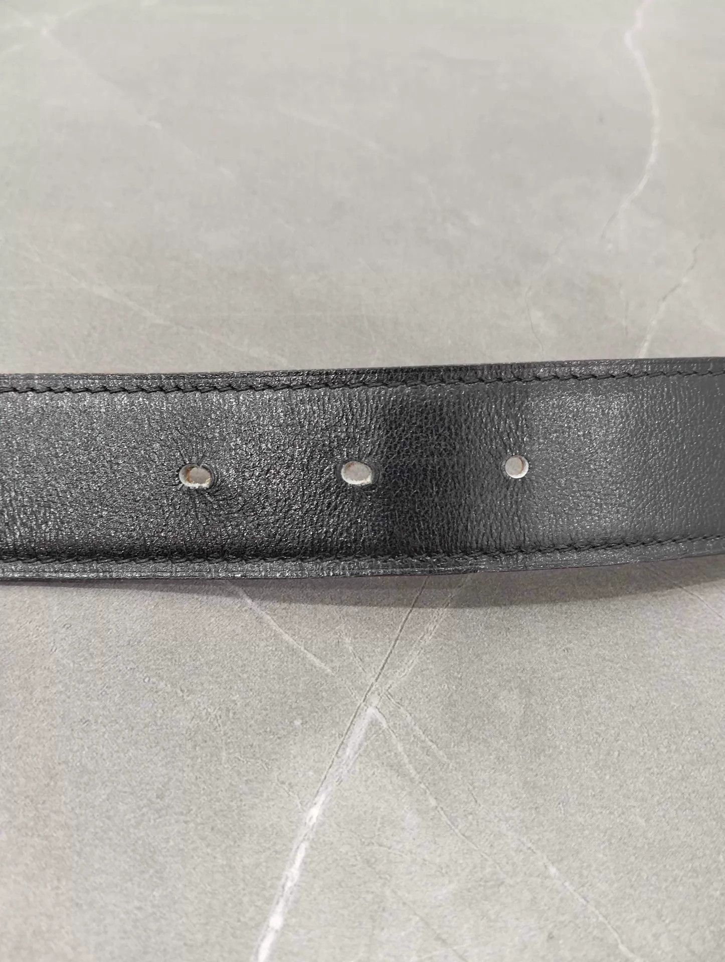 Hermes HERMES Double Calfskin Belt 3.2cm x 85cm 95 New Size ONE SIZE - 4 Thumbnail