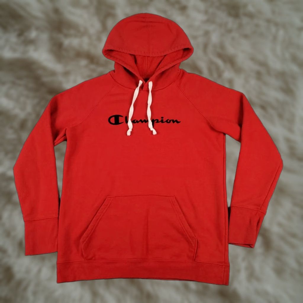 Champion Champion Red Hoodie Pullover Sweatshirt Adult Small Long Sleeve Fleece Logo Sports Unisex Size US S / EU 44-46 / 1 - 1 Thumbnail