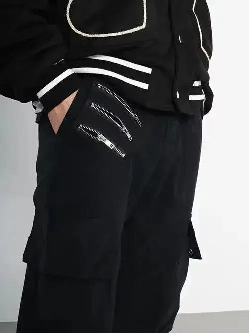 Jean utility punk flared cargo pants Size US 30 / EU 46 - 2 Thumbnail