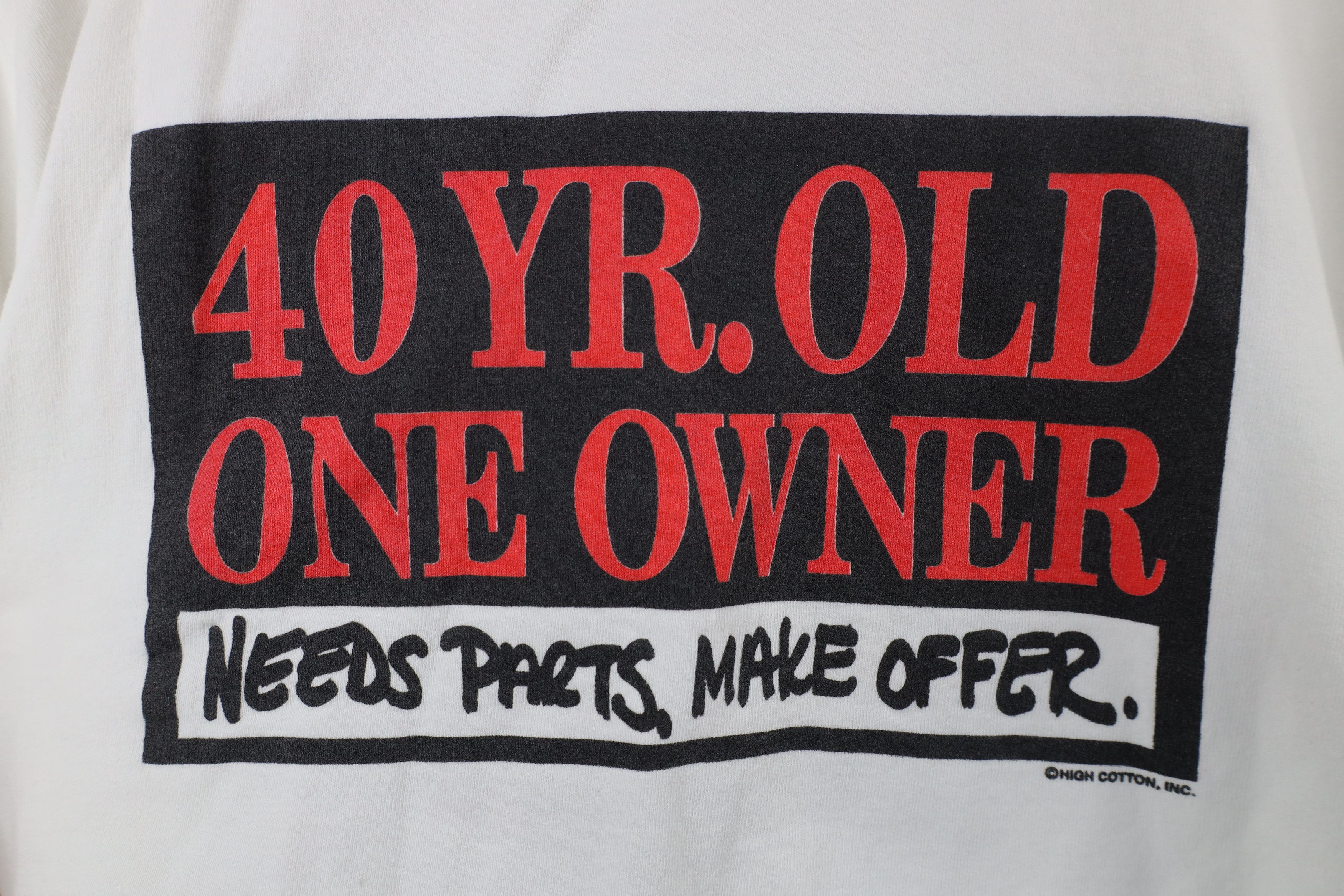 Vintage Vintage 90s Year Old One Owner Needs Parts Sweatshirt White Size US XXL / EU 58 / 5 - 4 Thumbnail