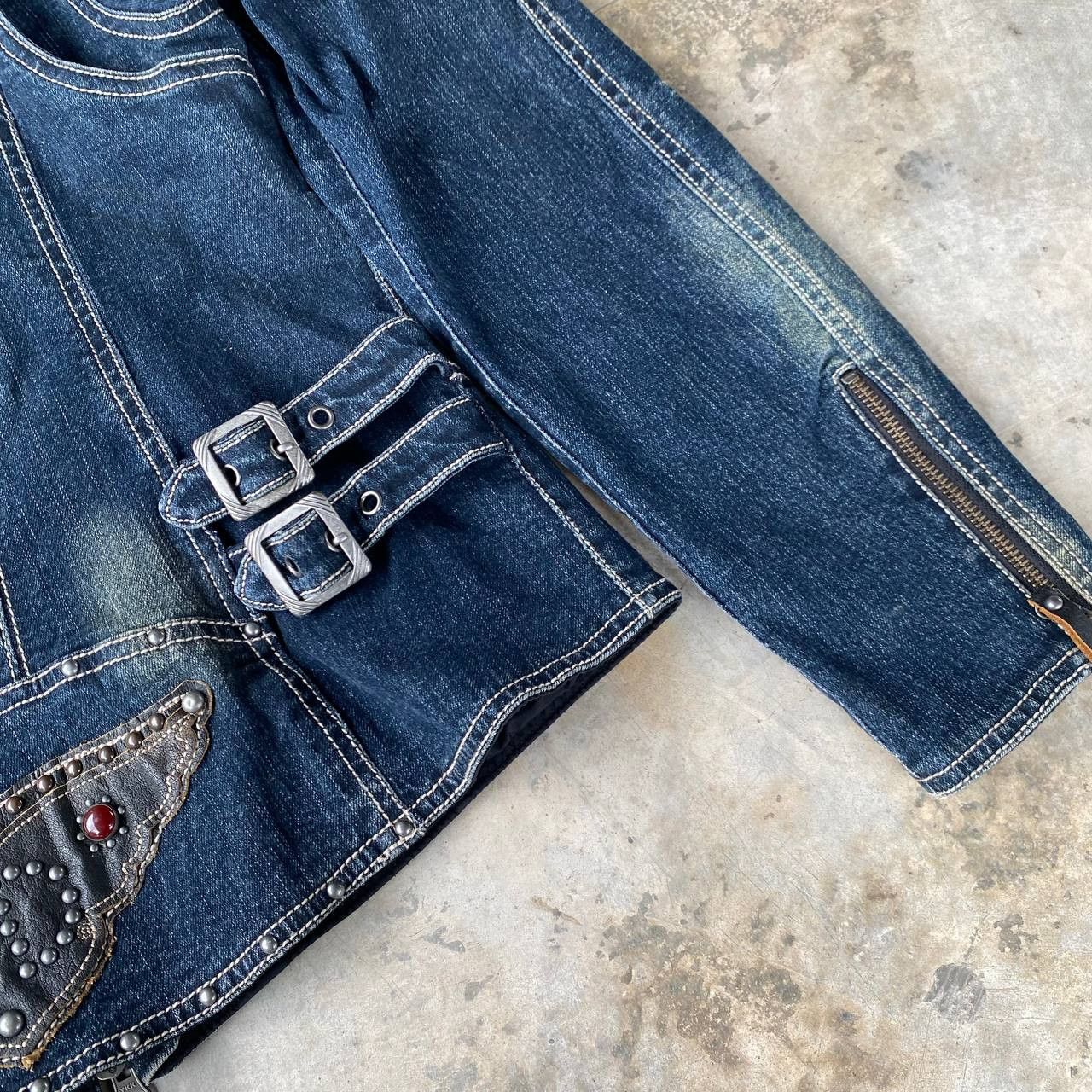 Harley Davidson Harley-Davidson Vintage Women Biker Jacket Leather Studded Size L / US 10 / IT 46 - 16 Thumbnail