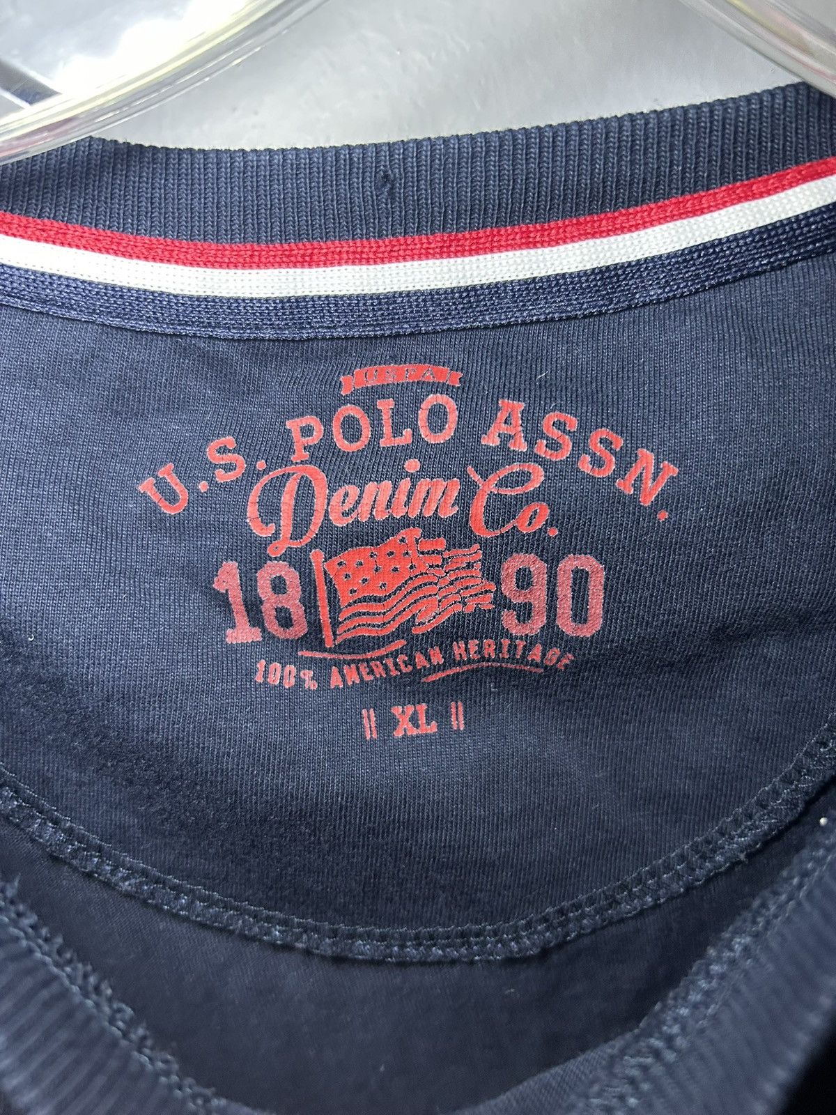 U.S. Polo Assn. Vintage US Polo Assn USA flag logo patch t-shirt Size US XL / EU 56 / 4 - 3 Thumbnail