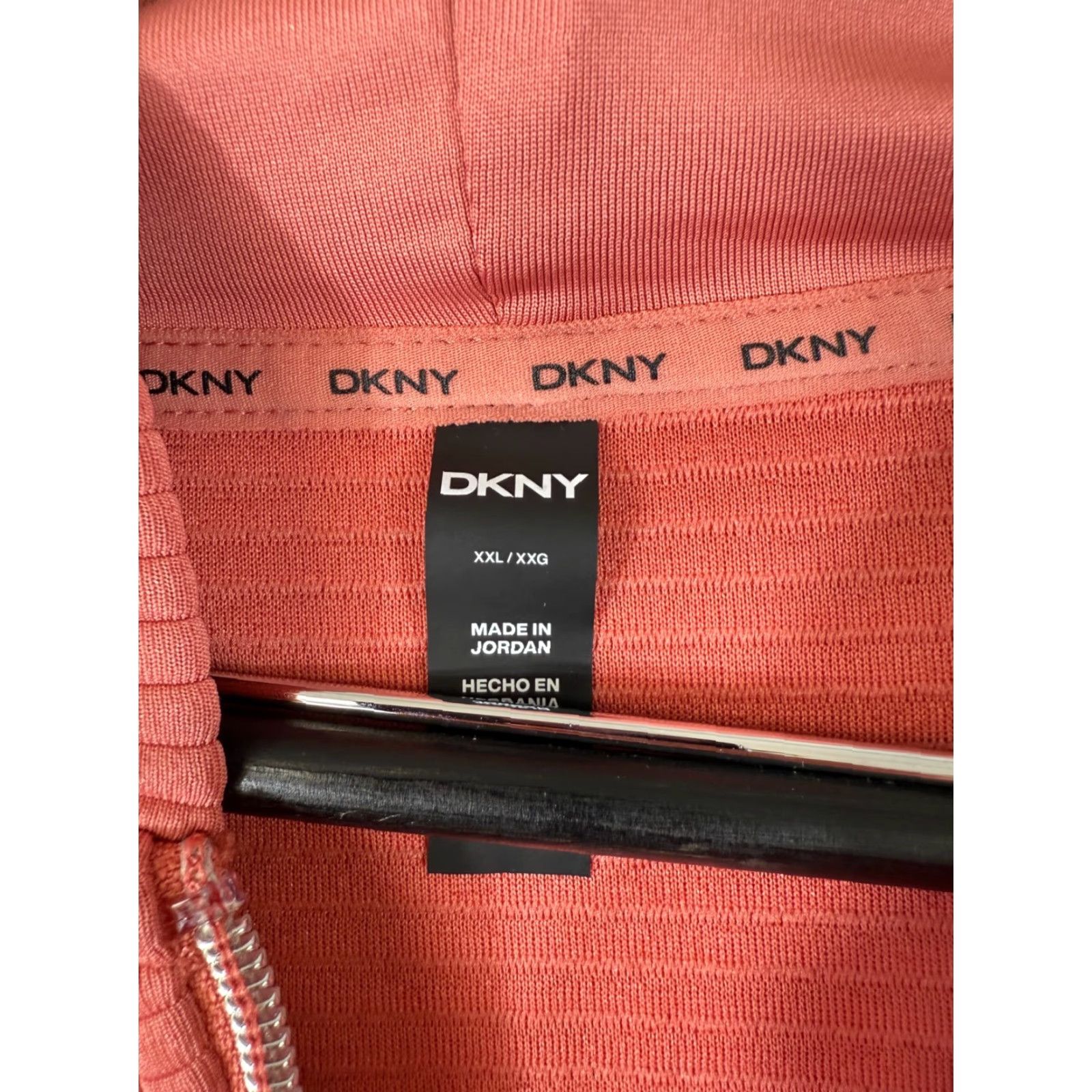DKNY DKNY Hoodie Full Zip Womens 2XL Faded Rose Outdoor Ribbed Drawstring NWT Size XXL / US 16-18 / IT 52-54 - 6 Thumbnail