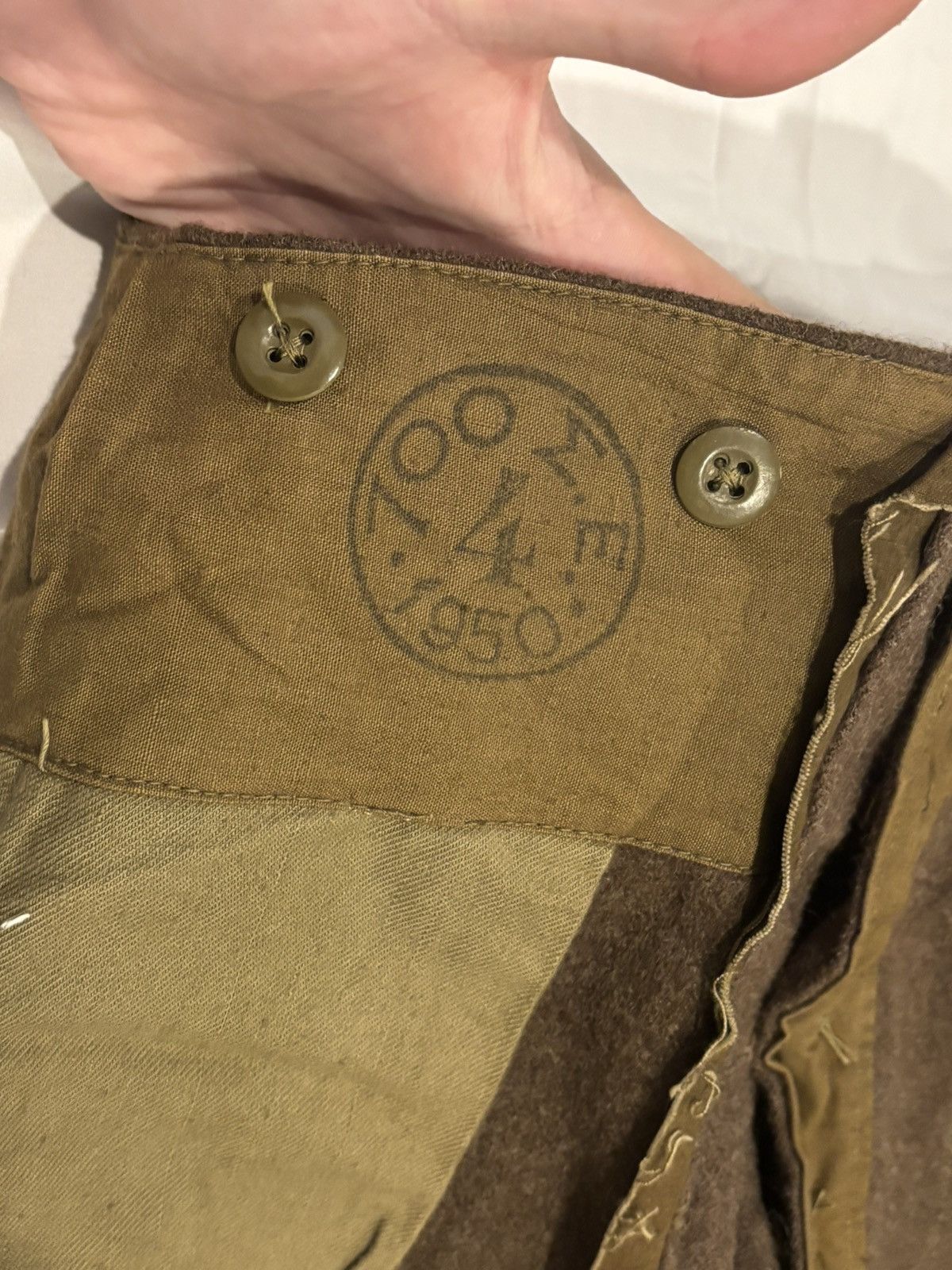 Other 1950s Military Wool Pants Size 30x29 High Waisted and Baggy! Size US 30 / EU 46 - 15 Thumbnail